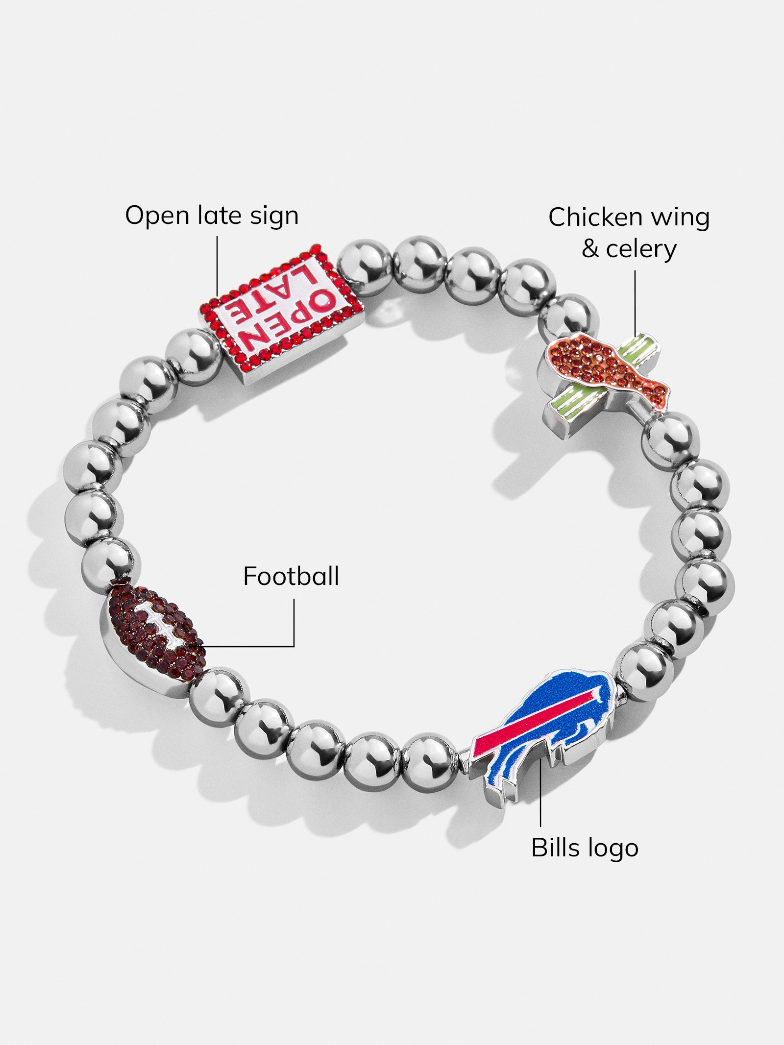 Premium Buffalo Bills NFL Charm Bracelet - Ultimate Team Spirit