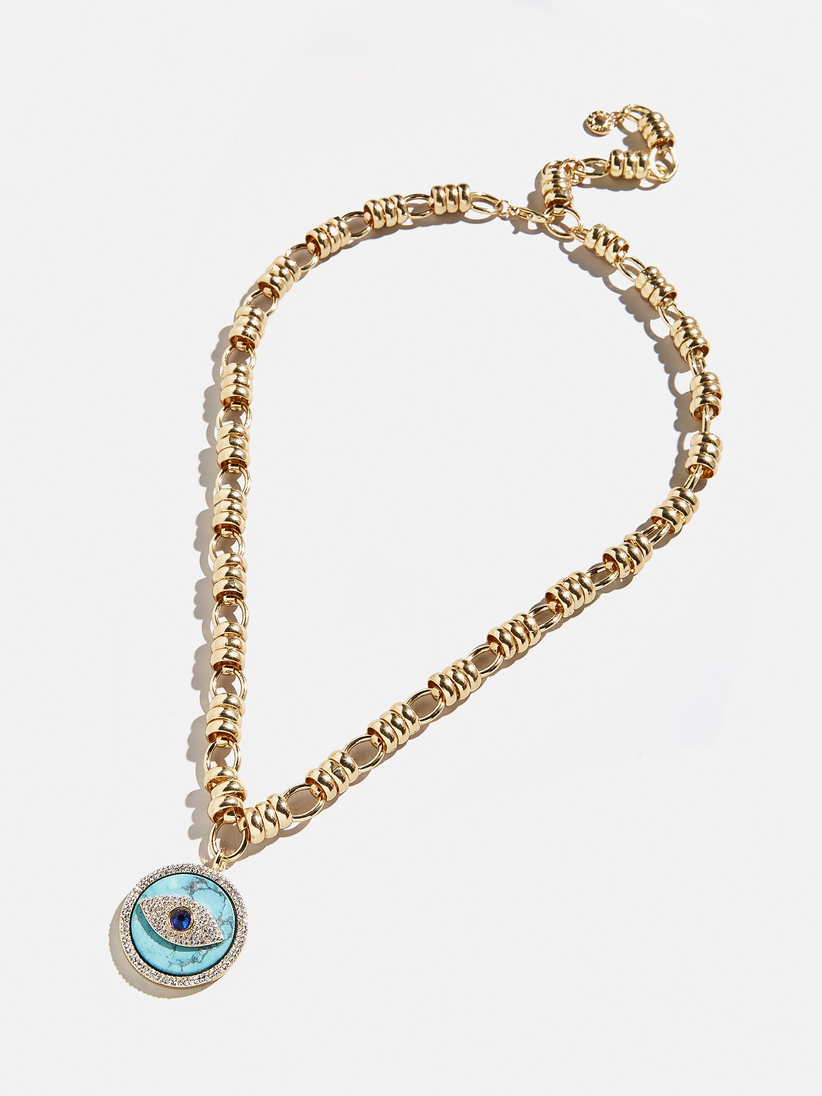 Premium Sohla Evil Eye Statement Necklace - Gold & Turquoise