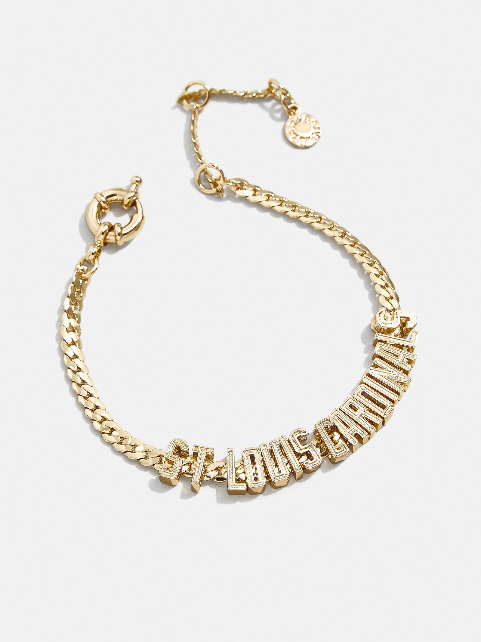 Premium MLB Gold Curb Chain Bracelet - St. Louis Cardinals Edition