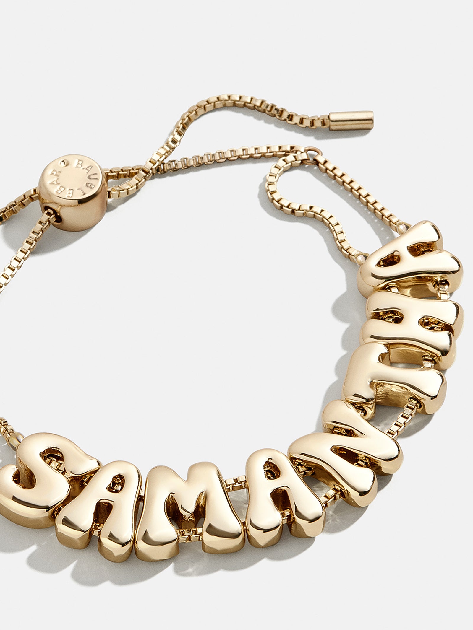 Ultimate Gold Bubble Custom Slider Bracelet - Double Strand Personalized Jewelry