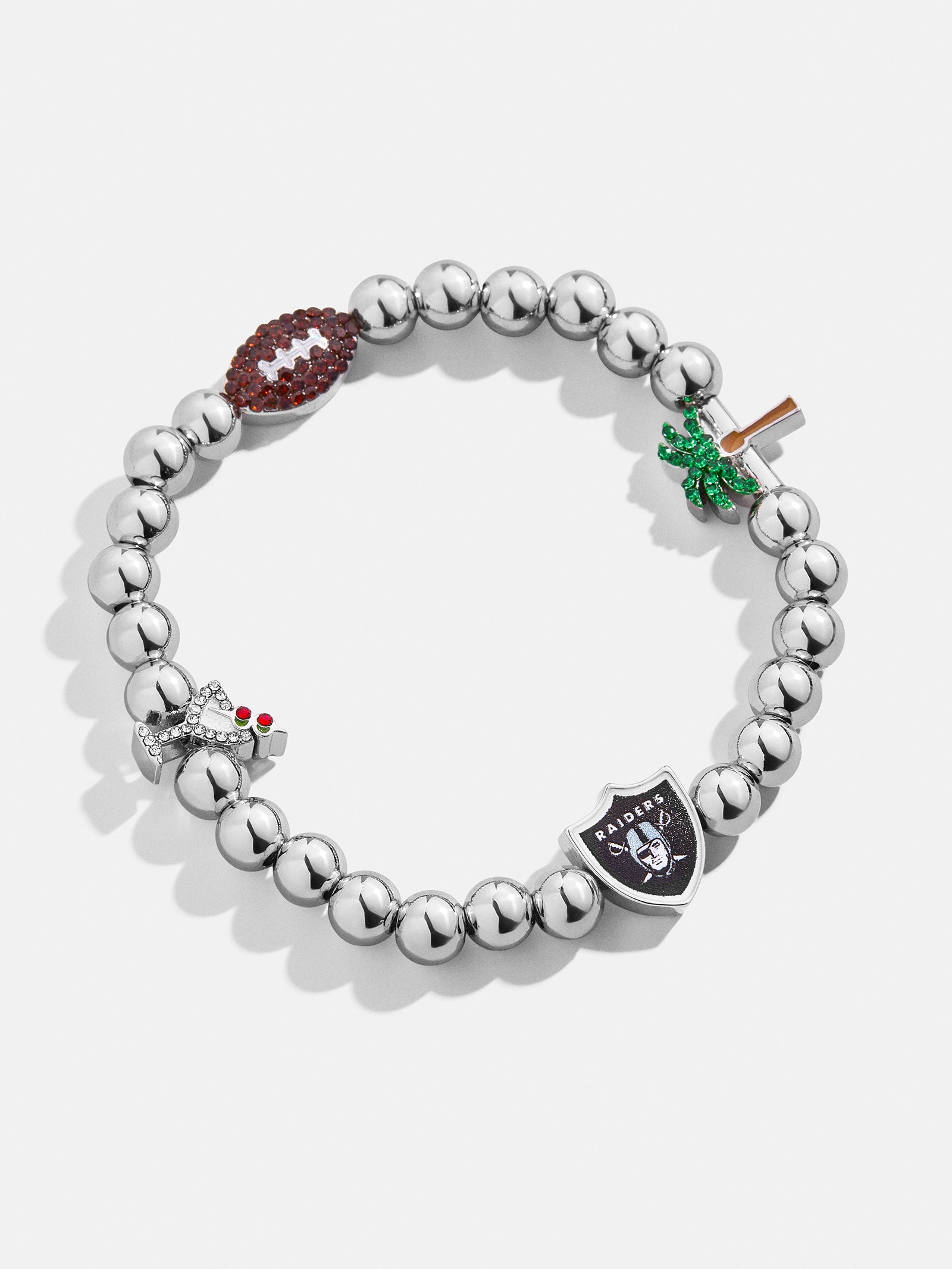 Premium Las Vegas Raiders NFL Charm Bracelet - Official Team Jewelry