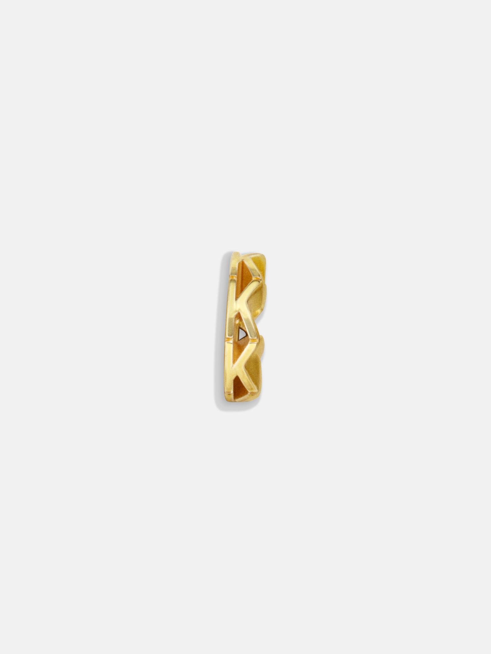 Premium Gold Initial Bead Charm - K | Personalized Modern Jewelry