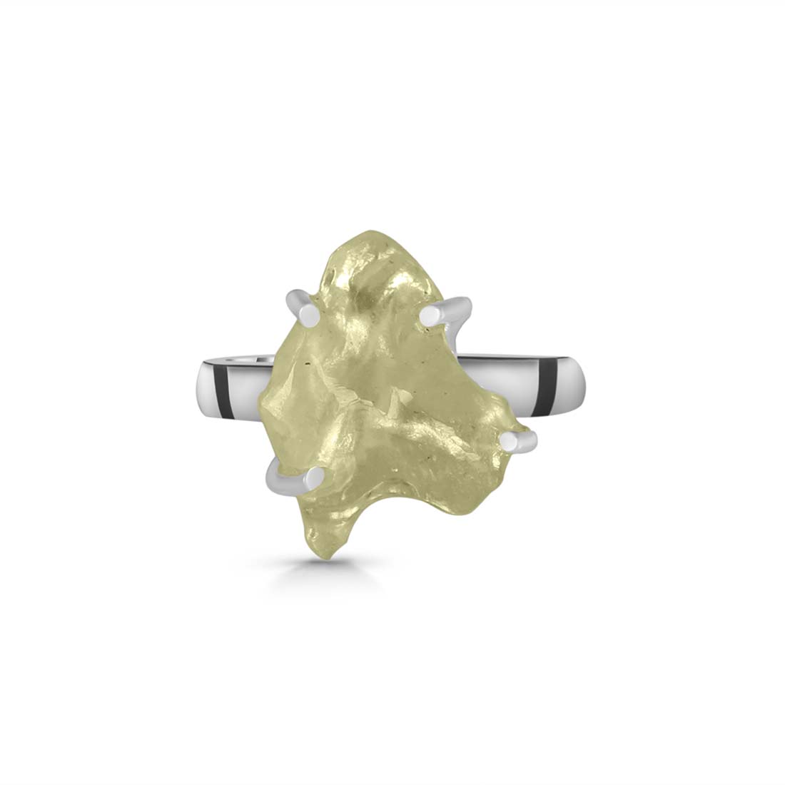 Premium Libyan Desert Glass Statement Ring - LDG-R-7