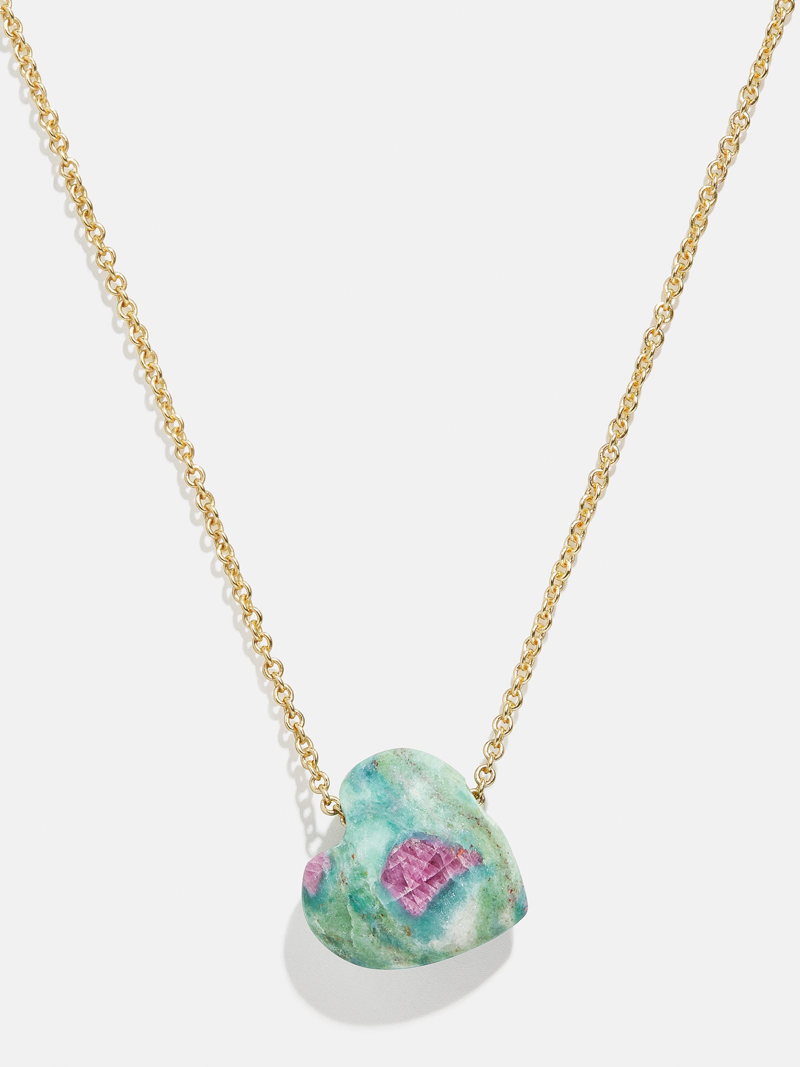 Premium Juno Ruby Fuchsite Necklace - Heart-Shaped Healing Pendant