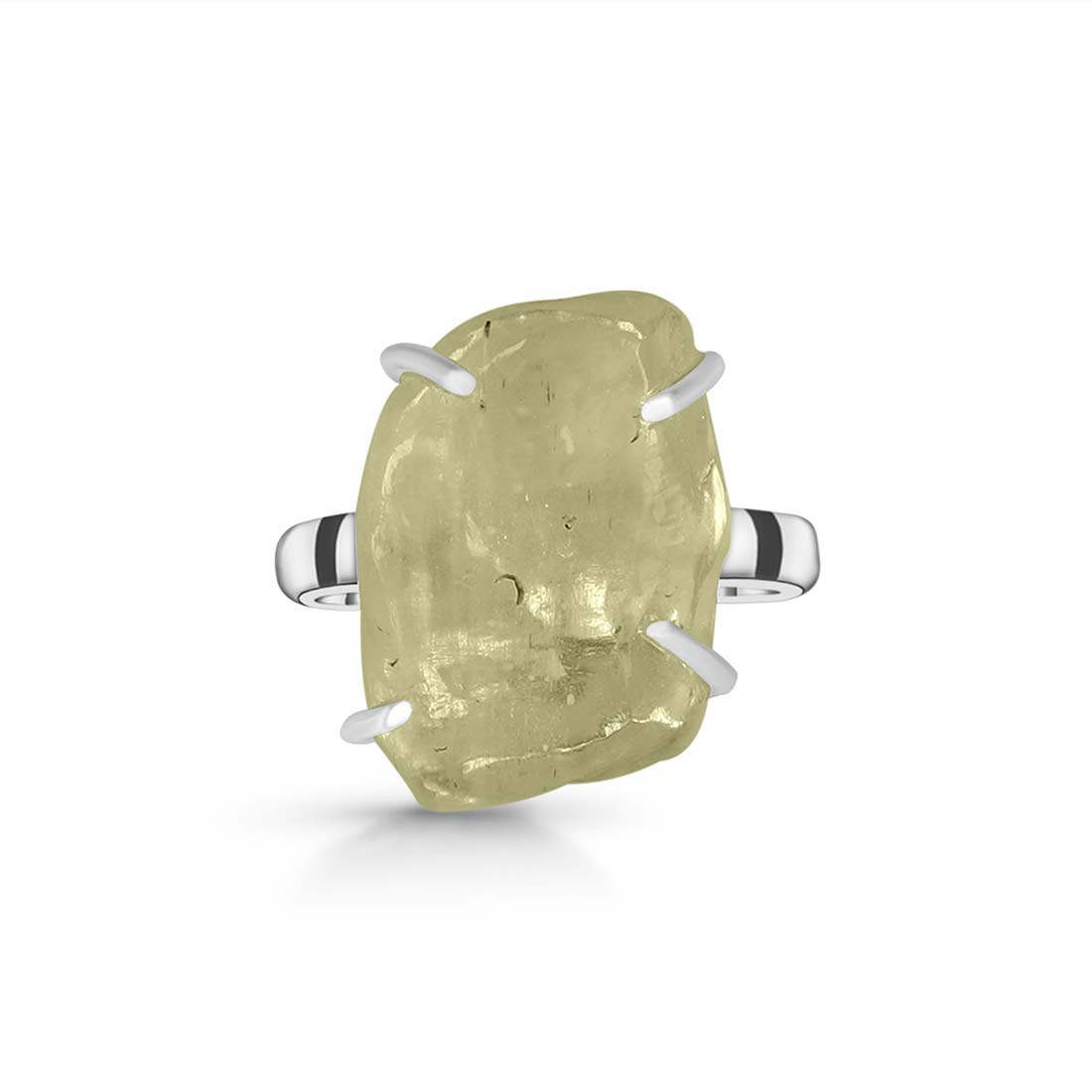 Premium Libyan Desert Glass Statement Ring - LDG-R-38