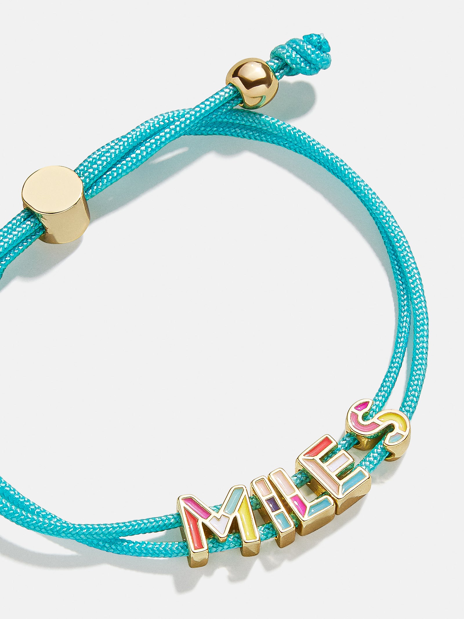 Premium Kids' Customizable Aqua Cord Bracelet - Personalized Style for Little Fashionistas