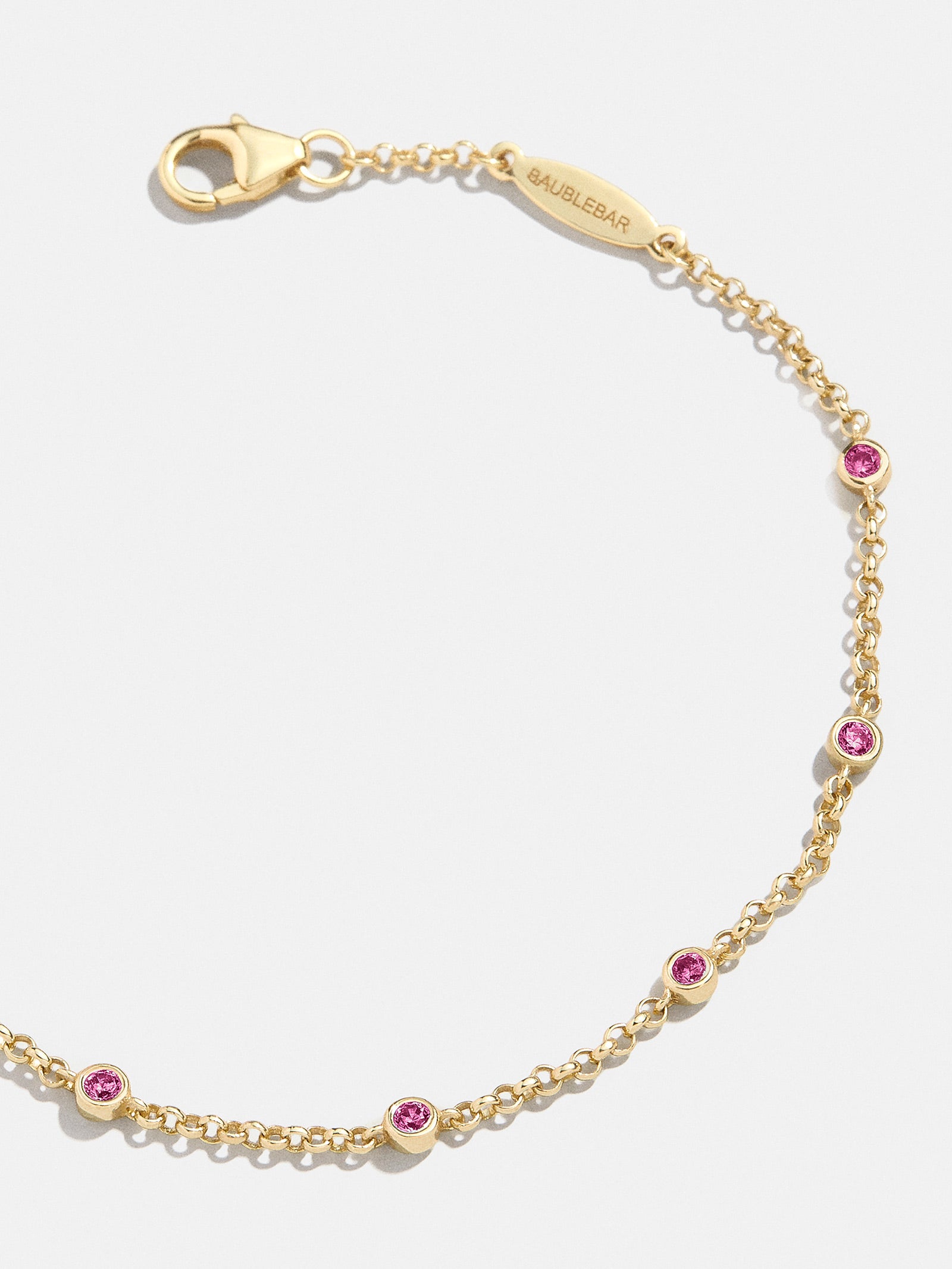 Premium Yasmine 18K Ruby Birthstone Bracelet - Ultimate Style & Elegance