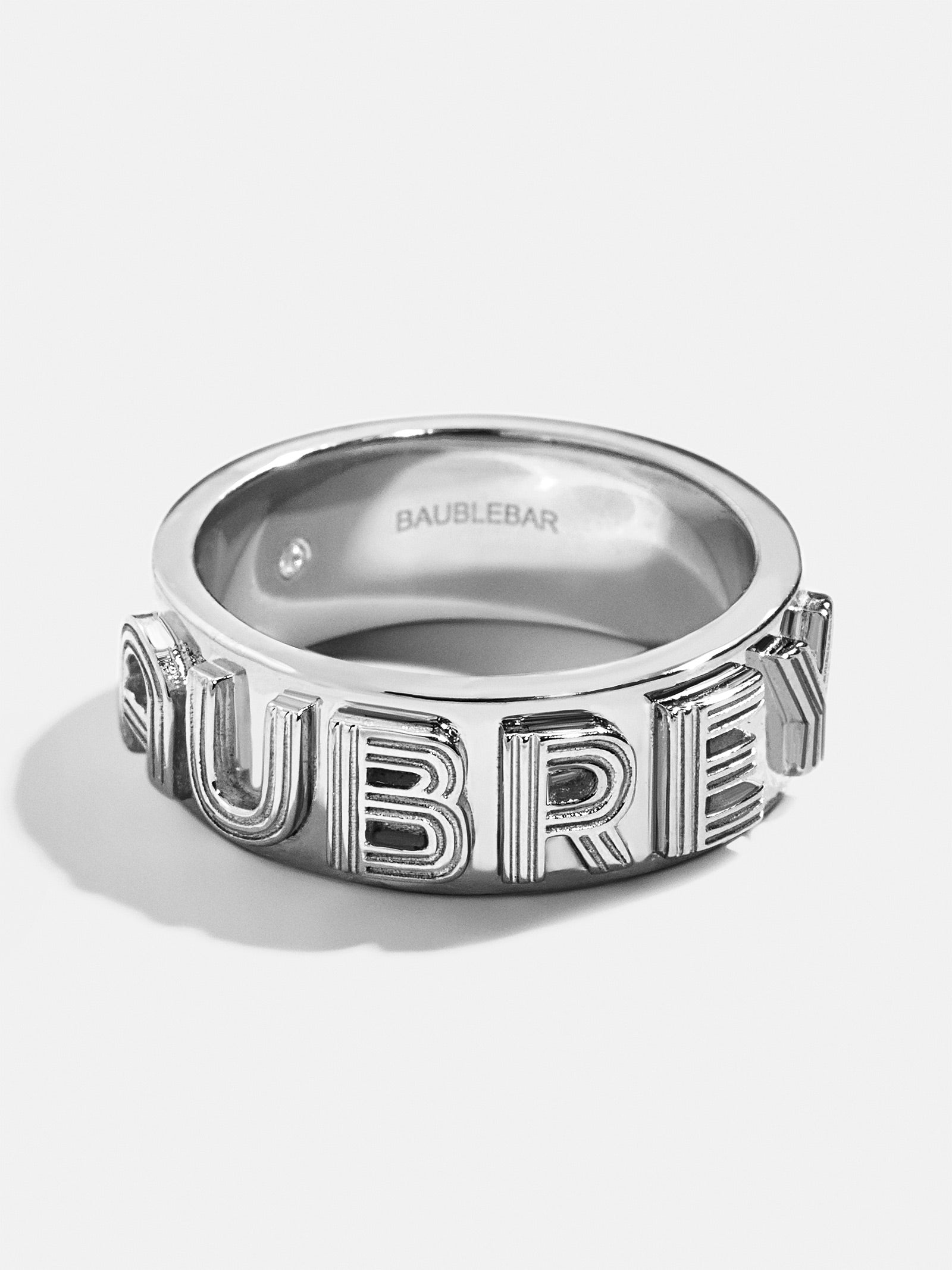 Premium Custom Engraved Sterling Silver Block Ring - Ultimate Personalized Style