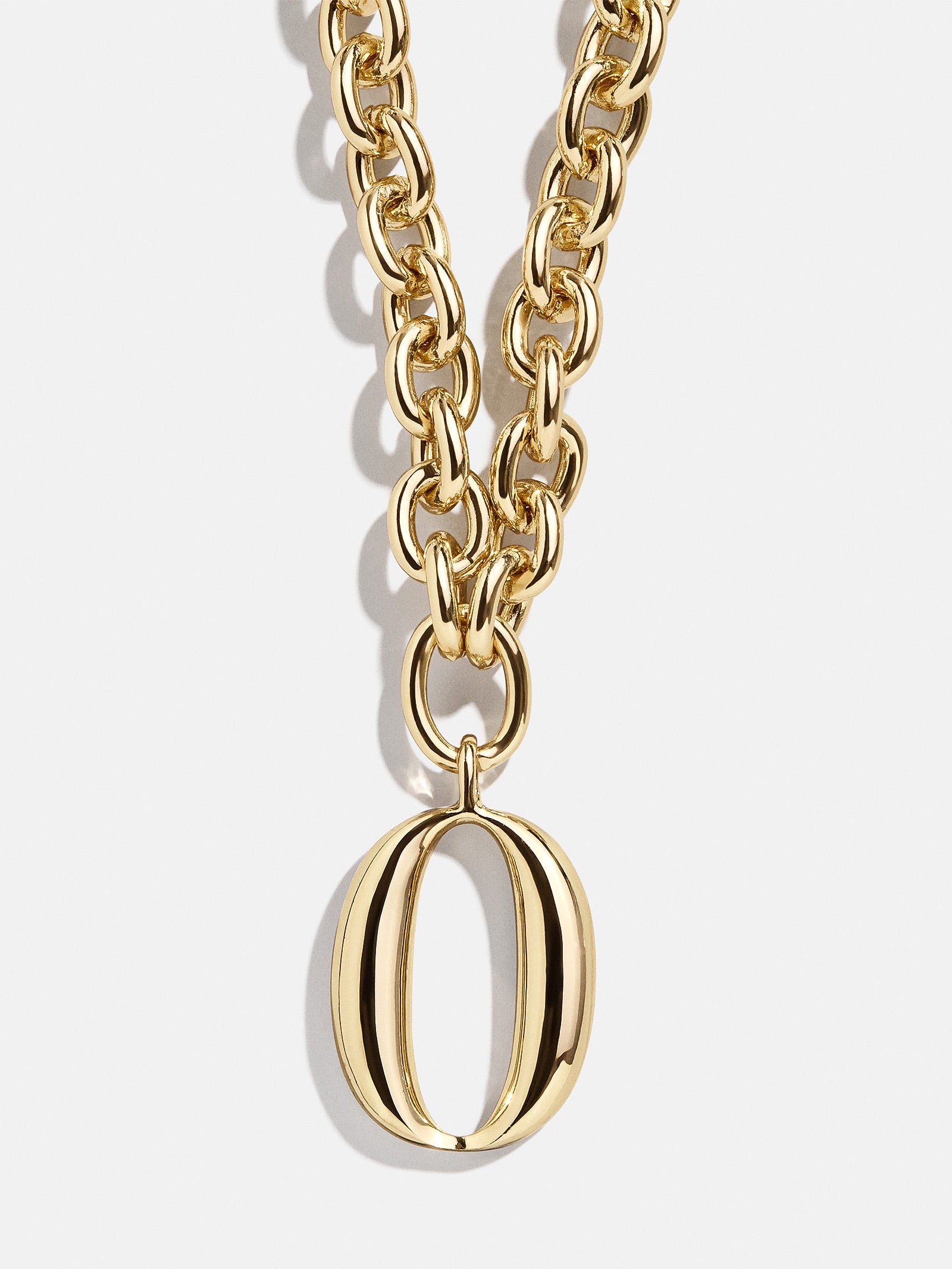 Premium Chunky Charm Initial Necklace - Gold