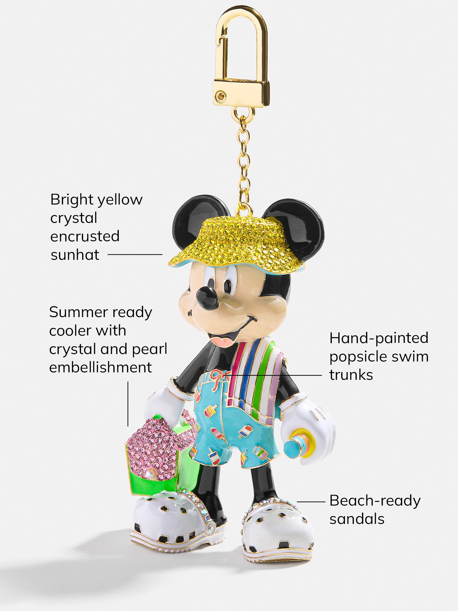 Disney Premium Mickey Mouse Pool Party Bag Charm - Ultimate Summer Style