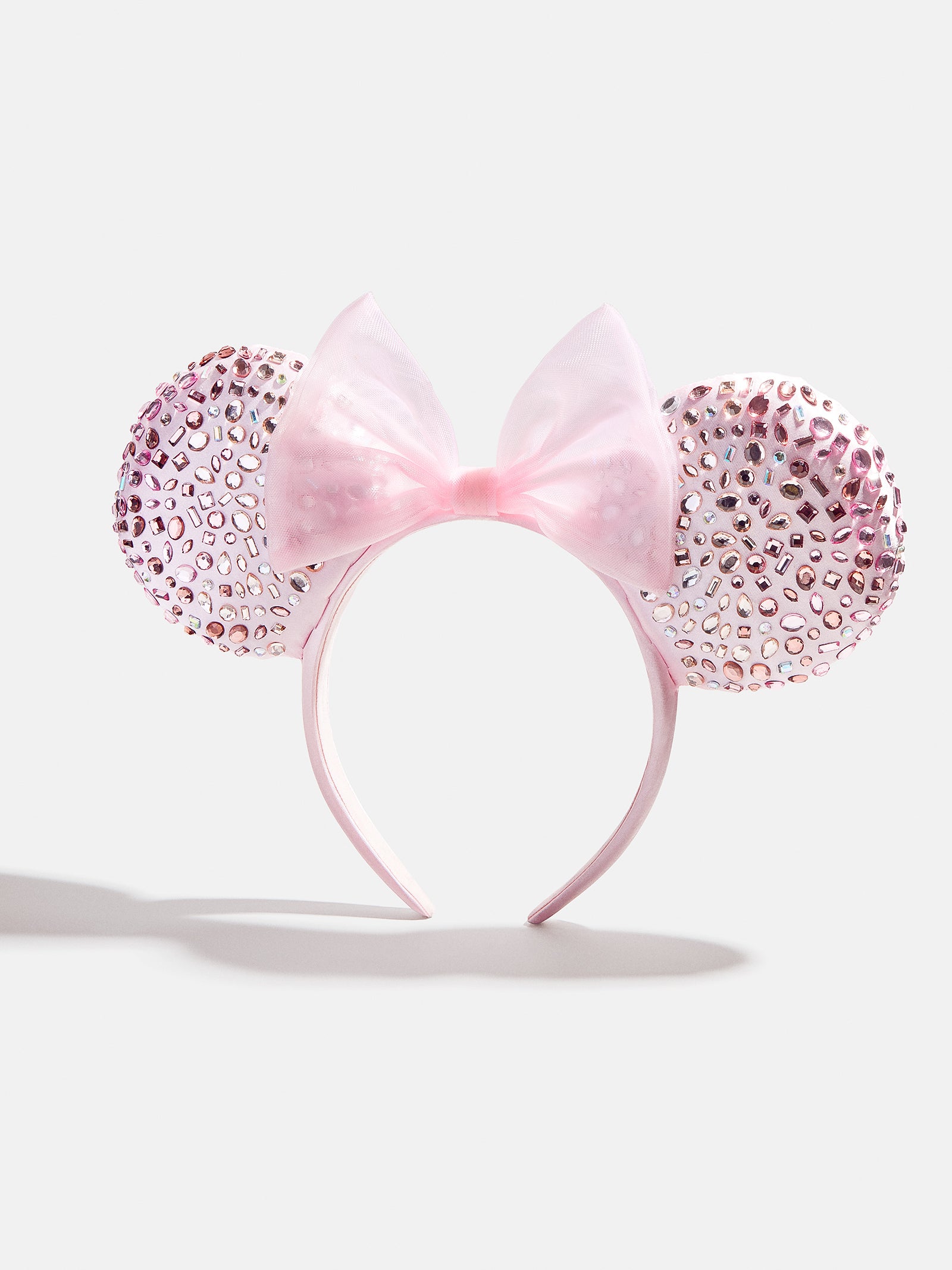 Premium Disney Minnie Mouse Soft Pink Ears Headband with Sparkling Bow