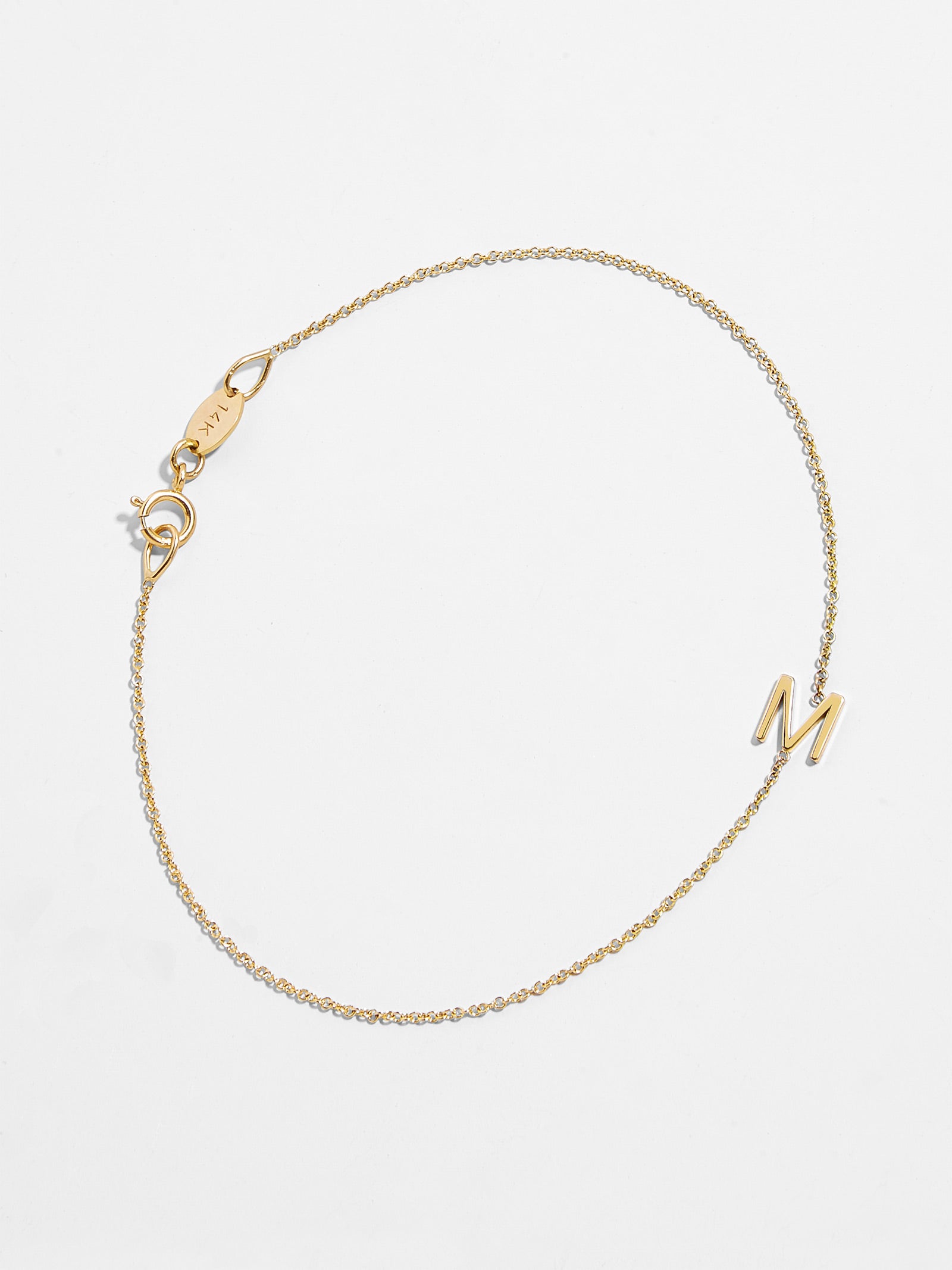 Premium Maya Brenner Mini Initial Bracelet - 14K Gold