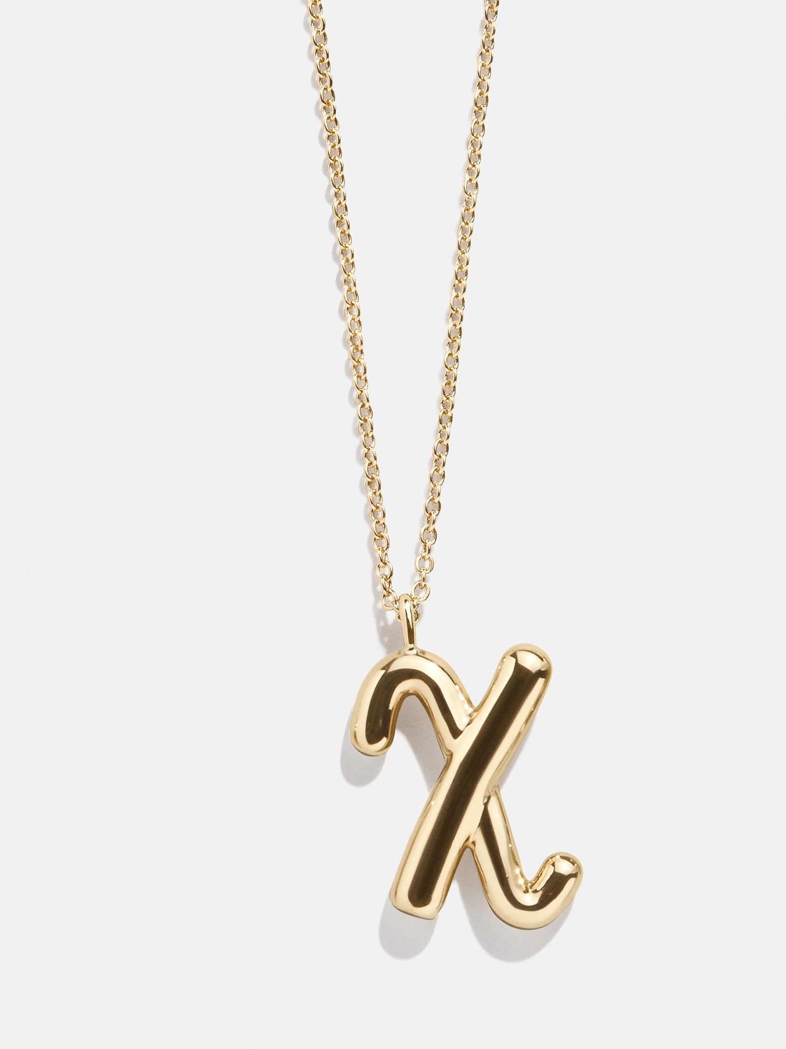 Premium 3D Bubble Script Initial Necklace - Modern Personalized Jewelry