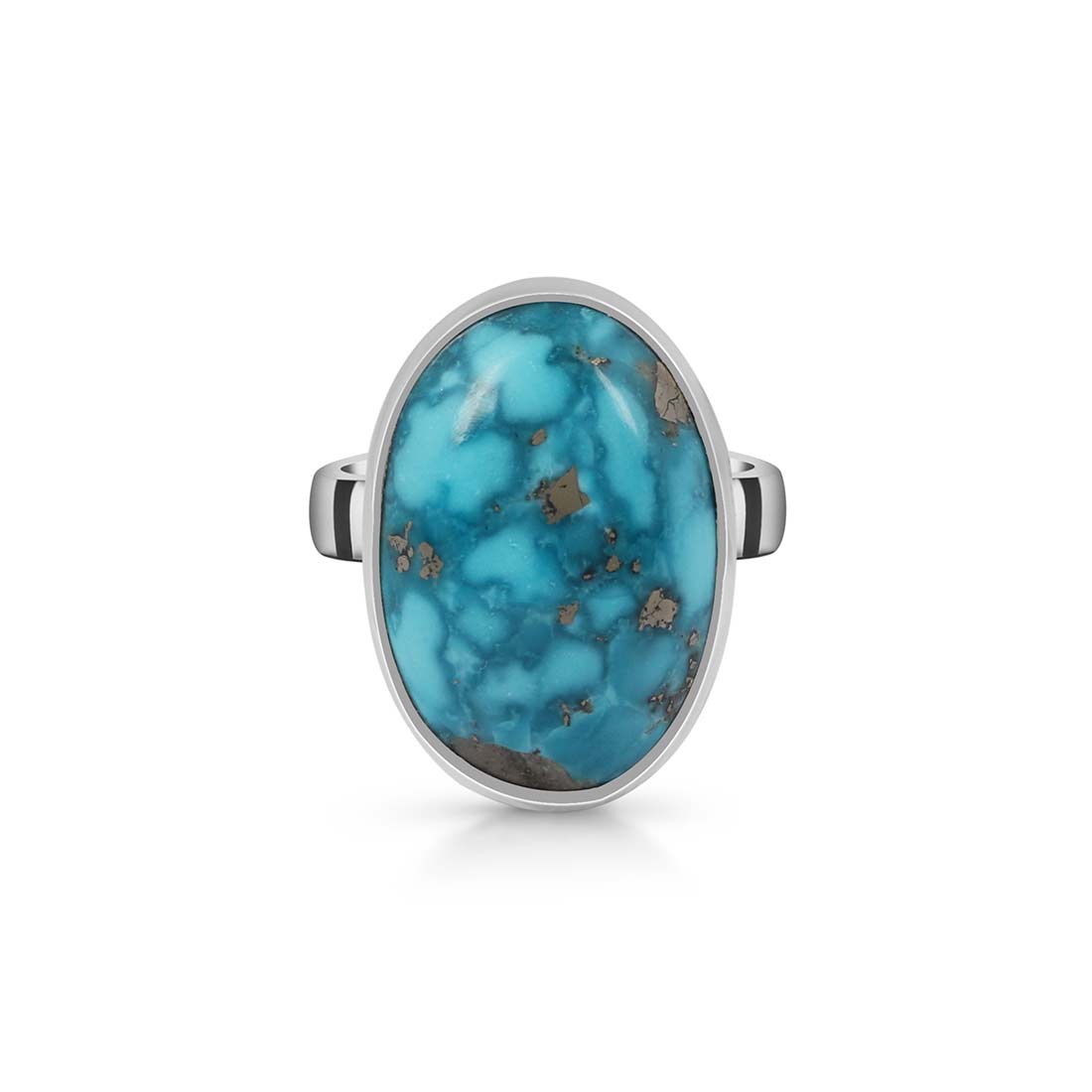 Premium Turquoise Adjustable Ring - TRQ-R-177 | Handmade Sterling Silver Jewelry