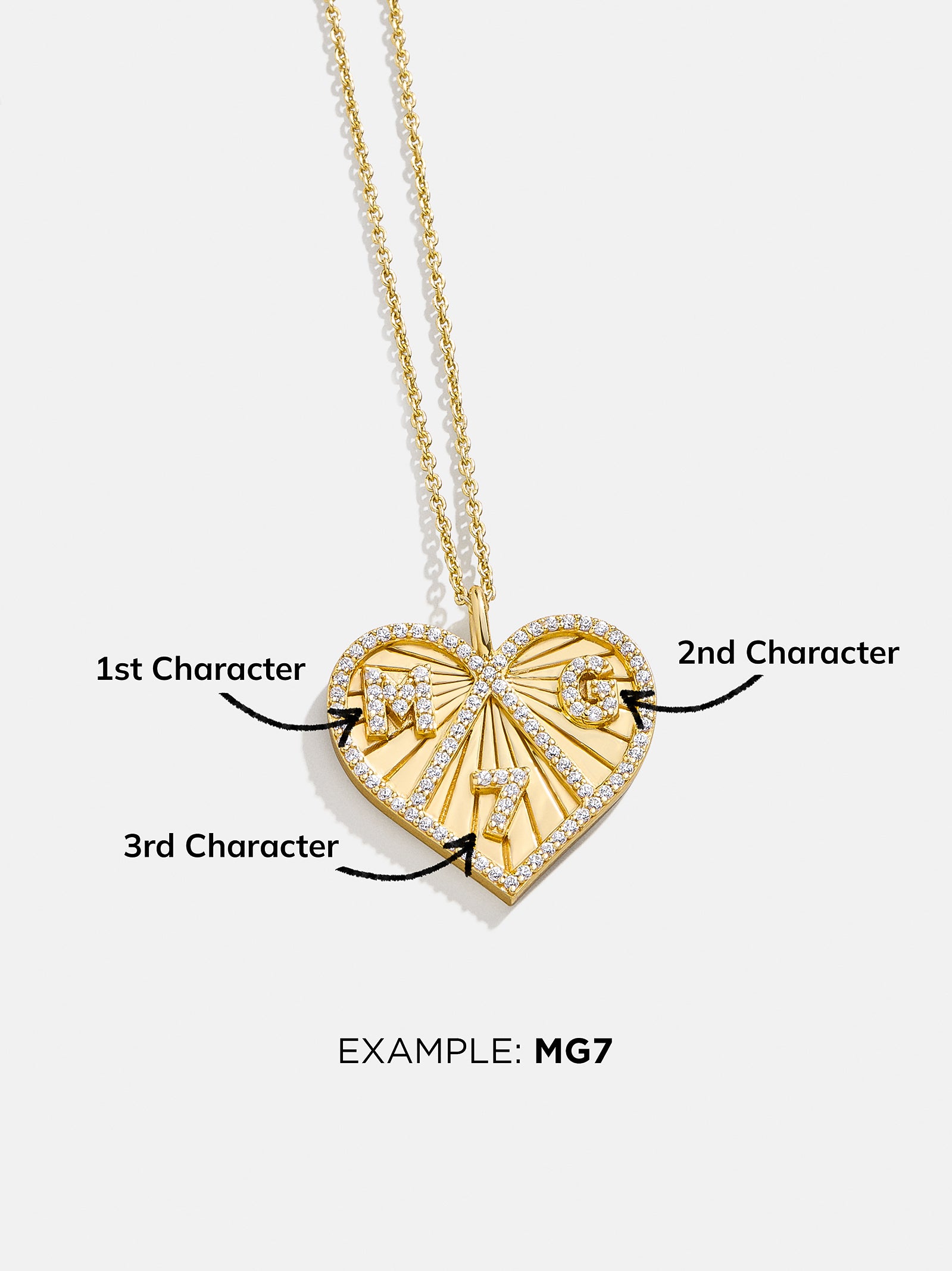 Premium 18K Gold Custom Heart Medallion Necklace