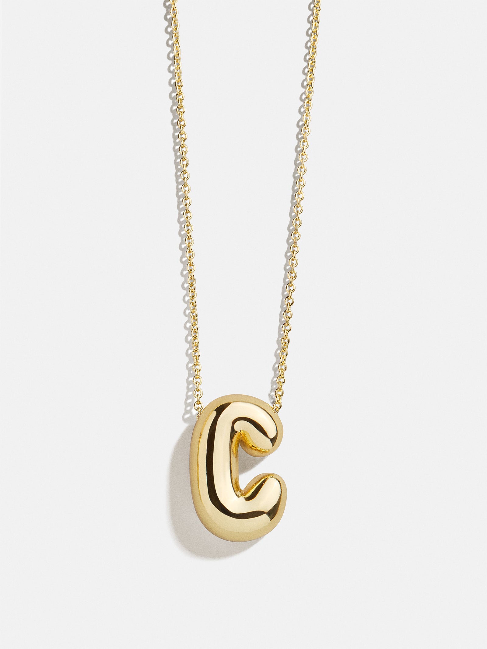 Premium Kids' Bubble Initial Necklace - Personalized Gold Charm