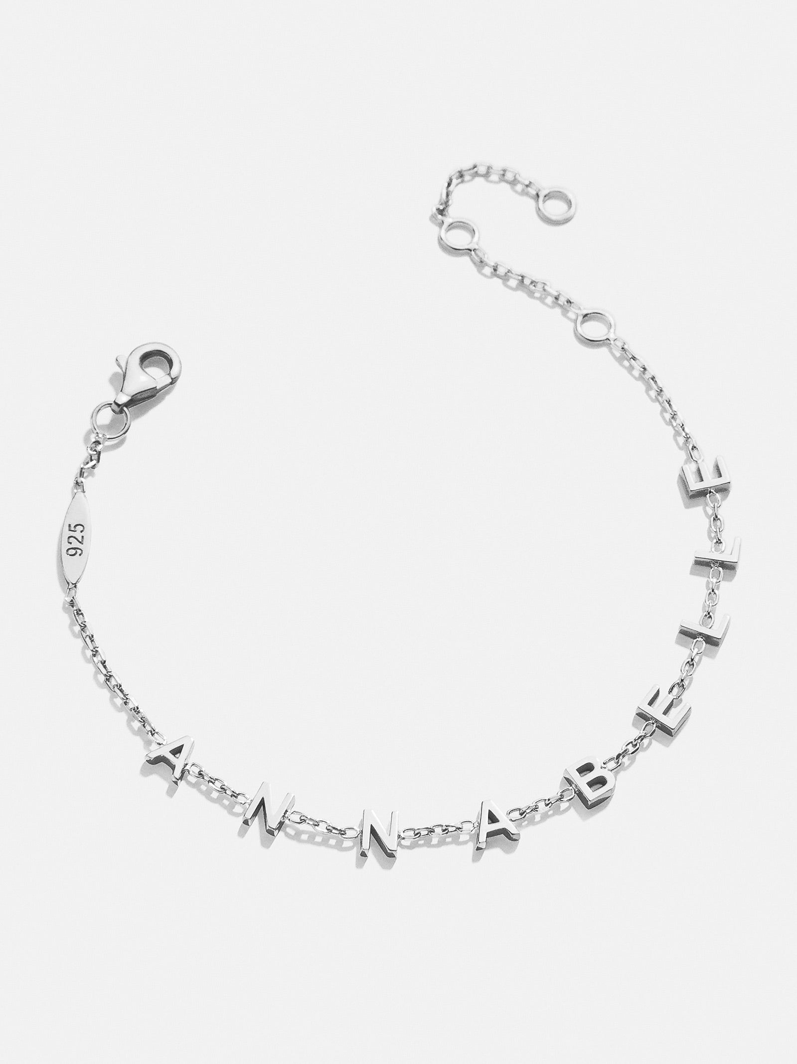 Premium Mini Sterling Silver Custom Name Bracelet - Elegant & Timeless