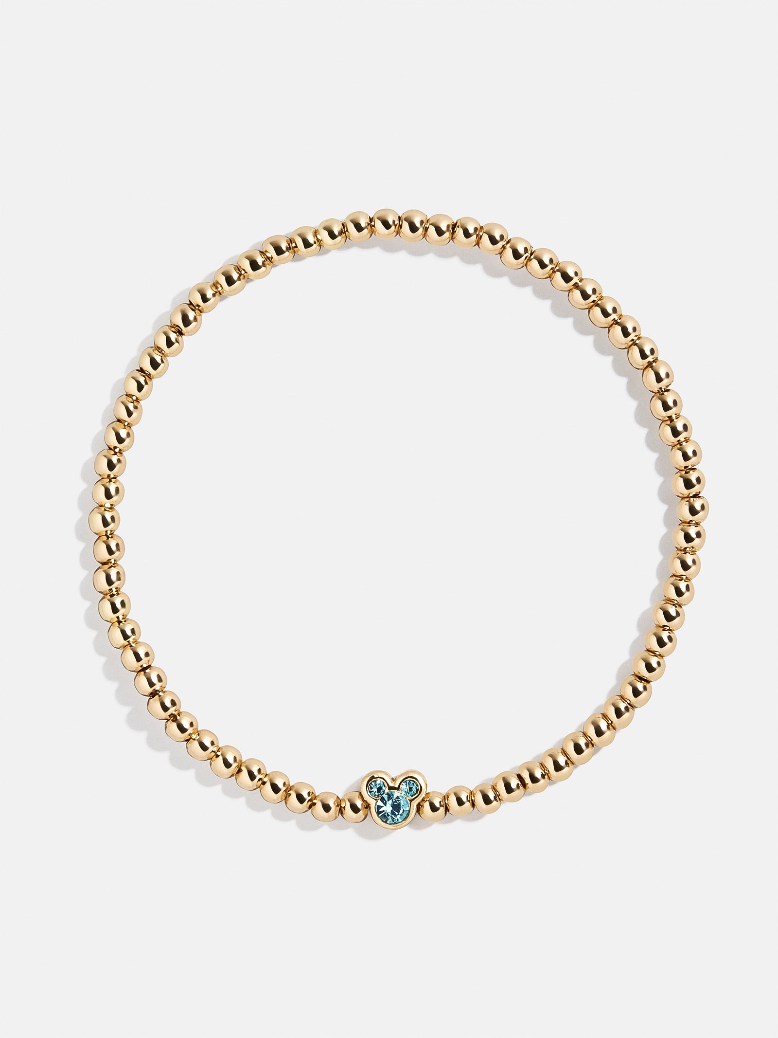 Disney Premium Mickey Mouse Birthstone Pisa Bracelet - Aquamarine