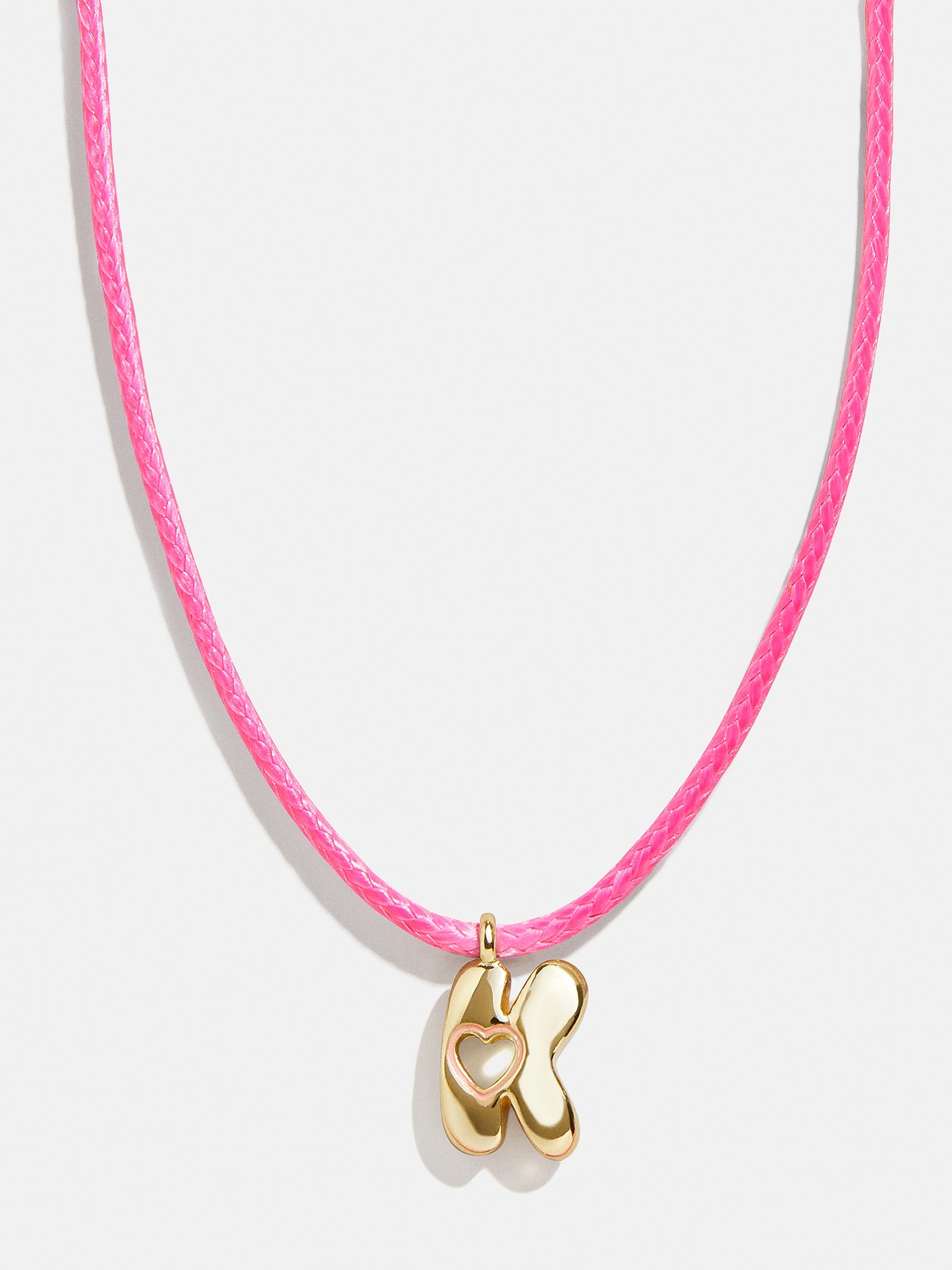 Premium Personalized Kids Initial Necklace - Light Pink