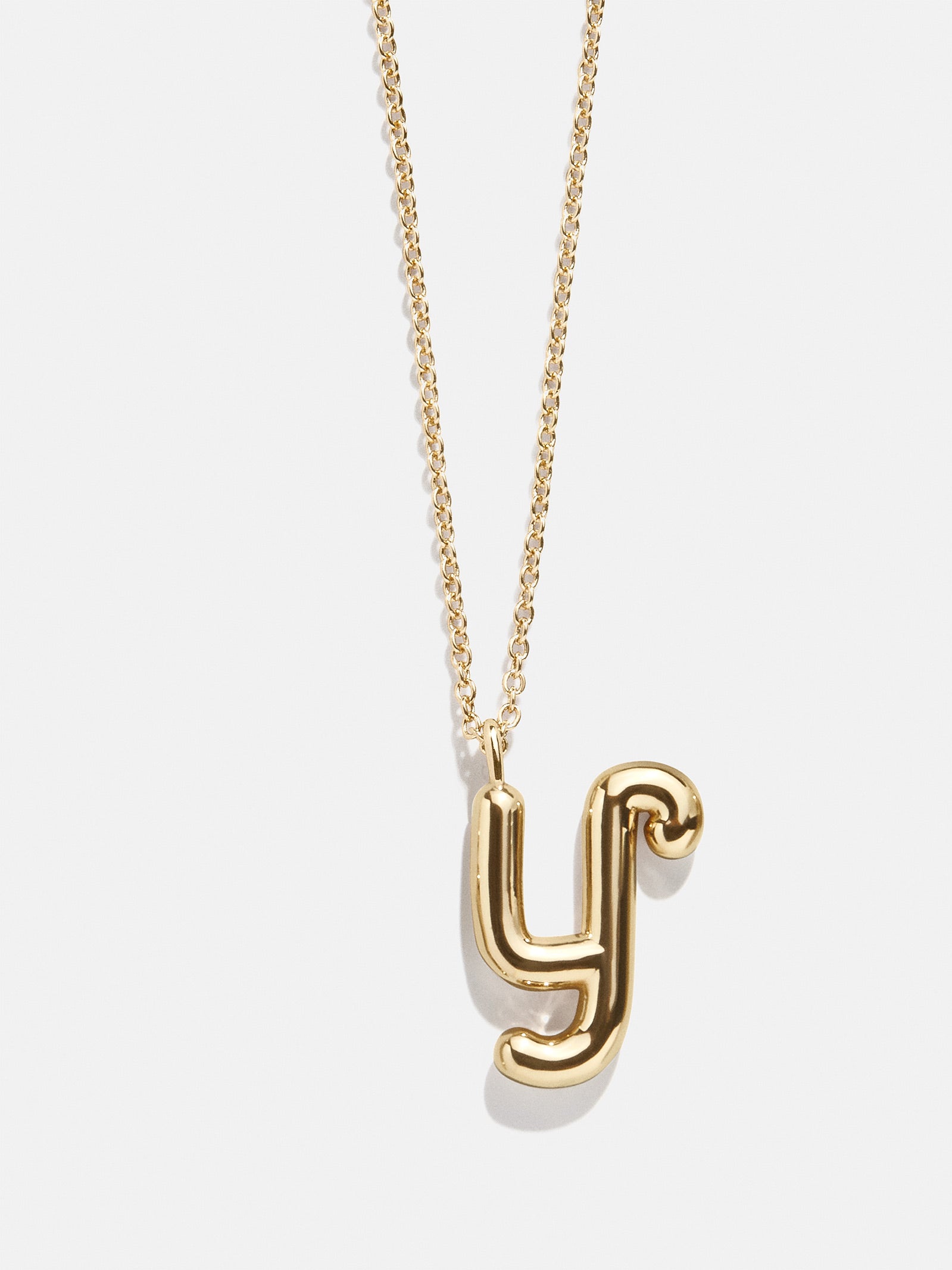 Premium 3D Bubble Script Initial Necklace - Modern Personalized Jewelry