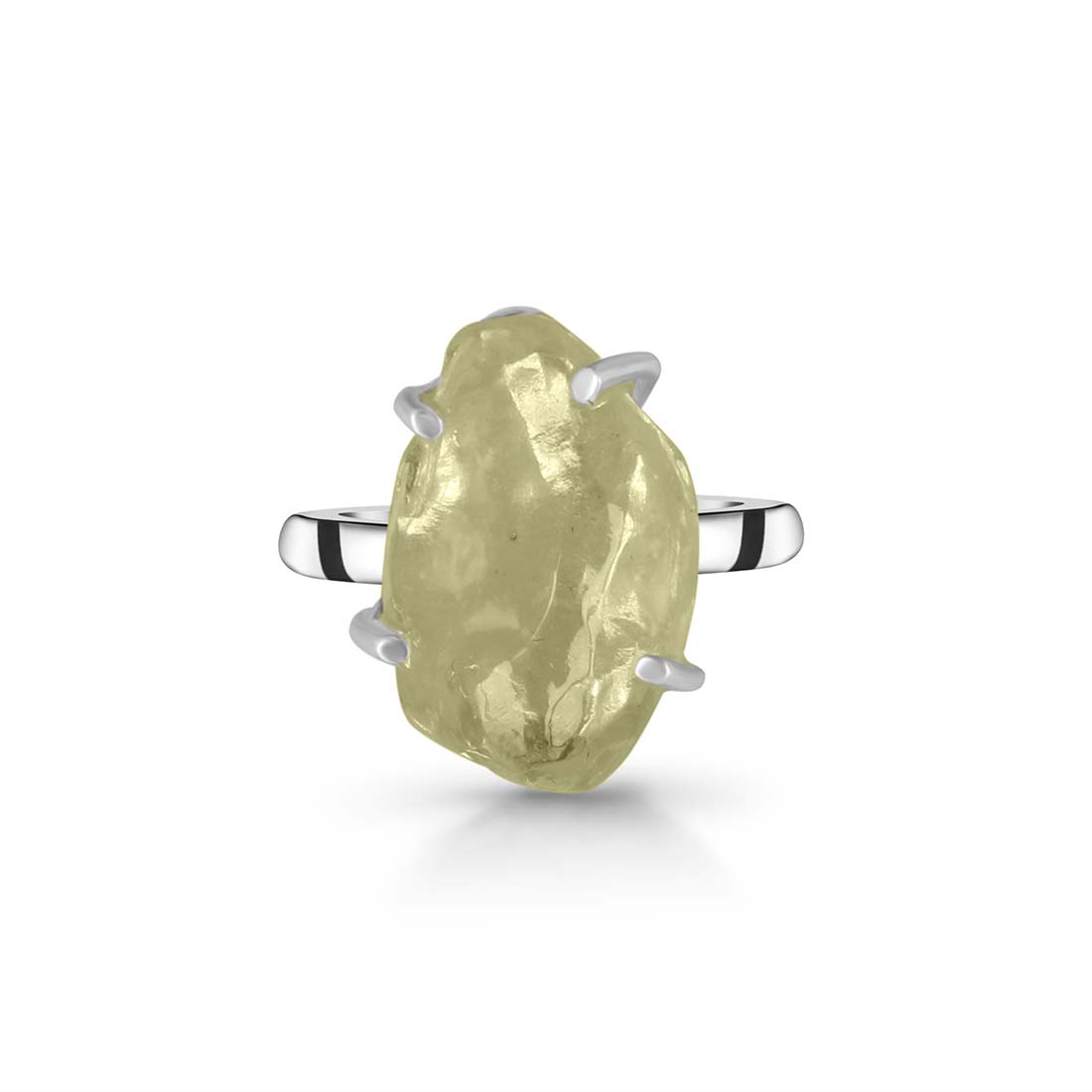 Premium Libyan Desert Glass Statement Ring - LDG-R-19