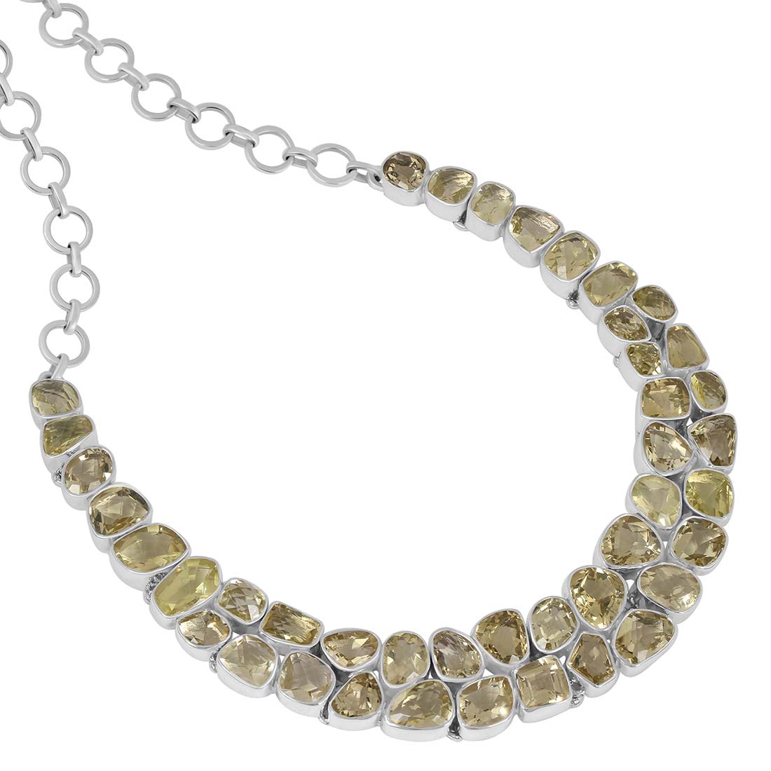 Premium Lemon Quartz Statement Necklace - LEM-N-1