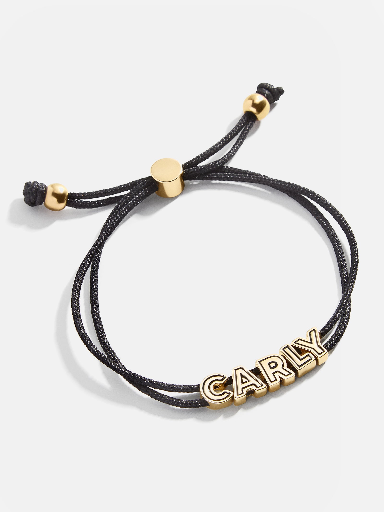 Premium Custom Cord Slider Bracelet - Black | Personalized Everyday Essential