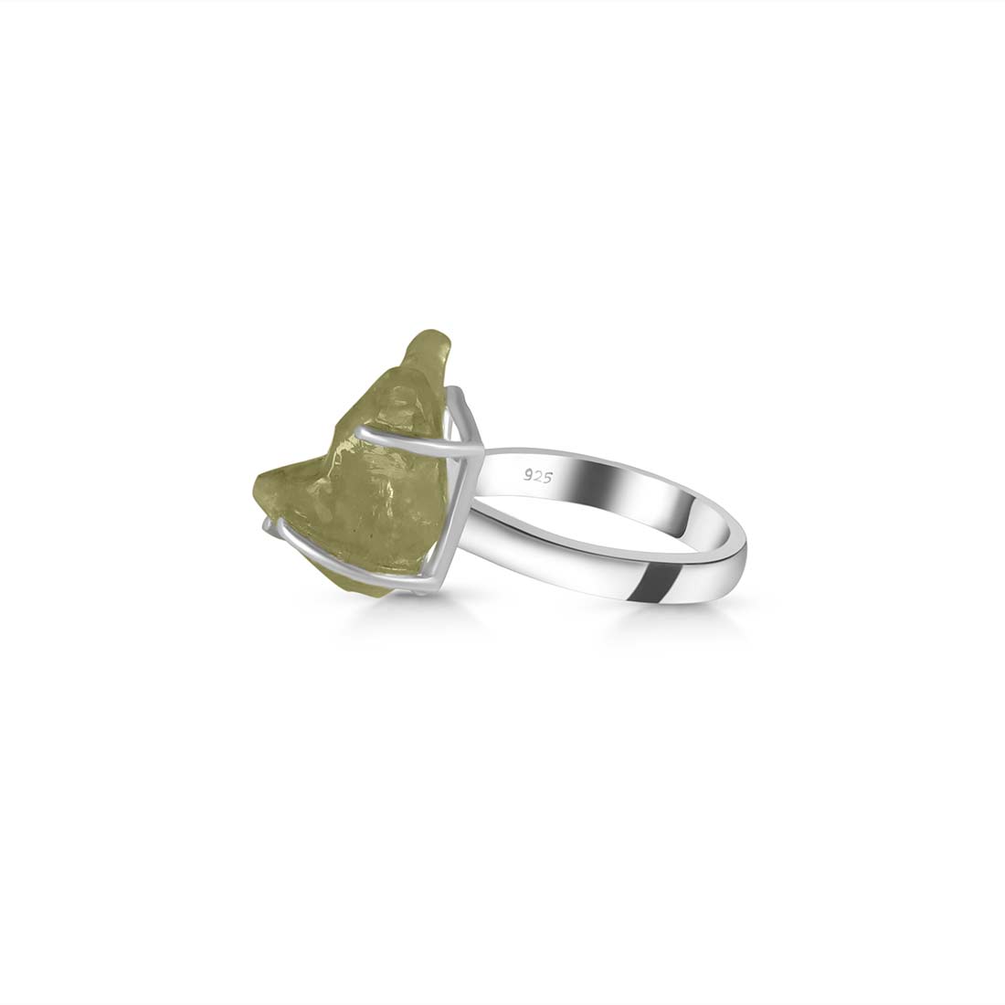 Premium Libyan Desert Glass Statement Ring - LDG-R-10