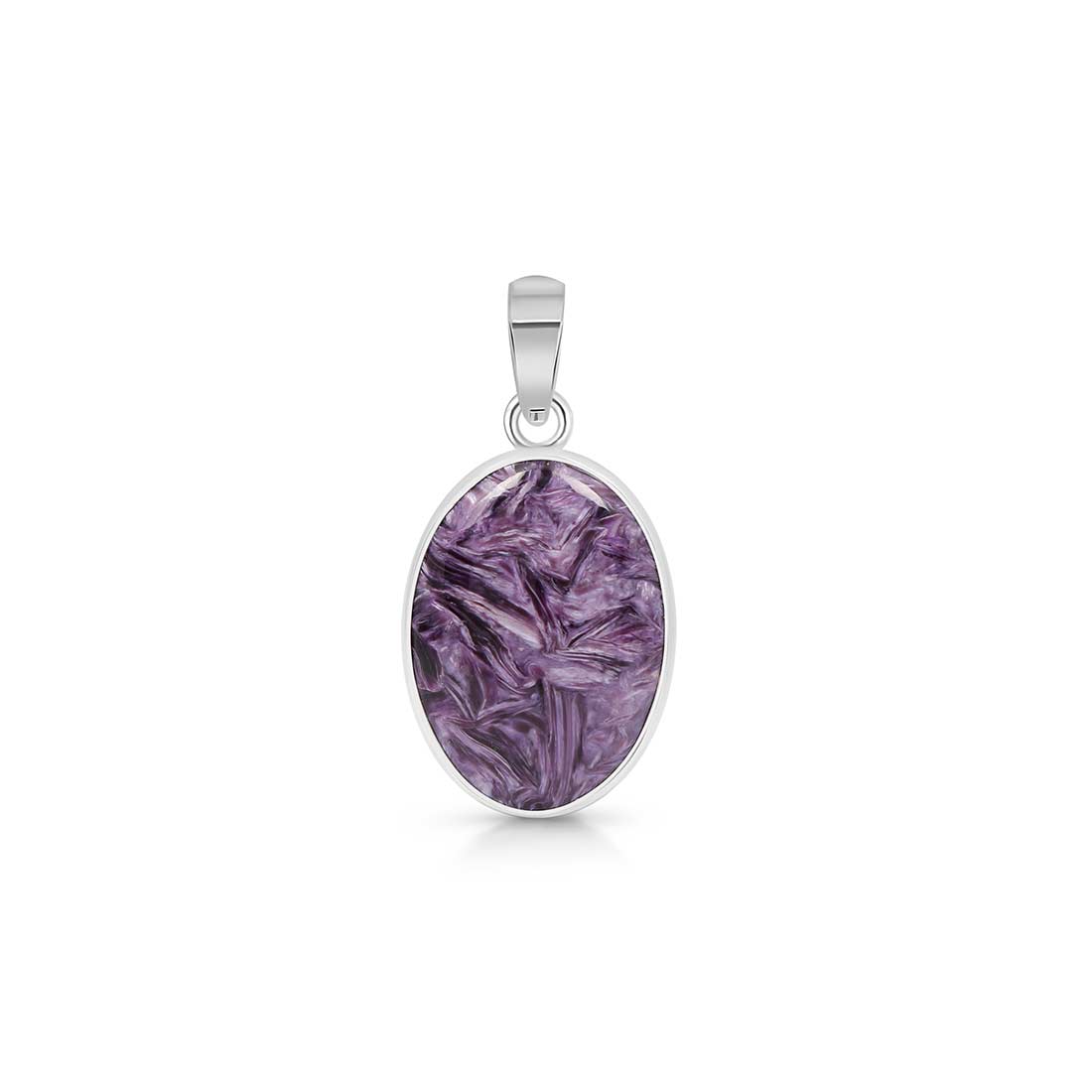 Premium Charoite Pendant - Elegant Purple Statement Jewelry (CHR-P-44)