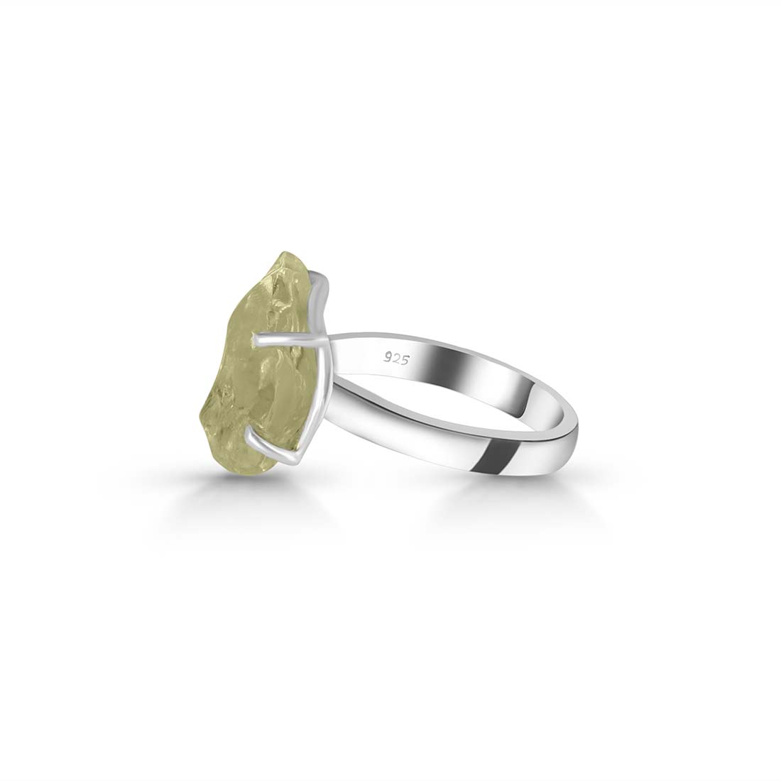 Premium Libyan Desert Glass Statement Ring - LDG-R-21