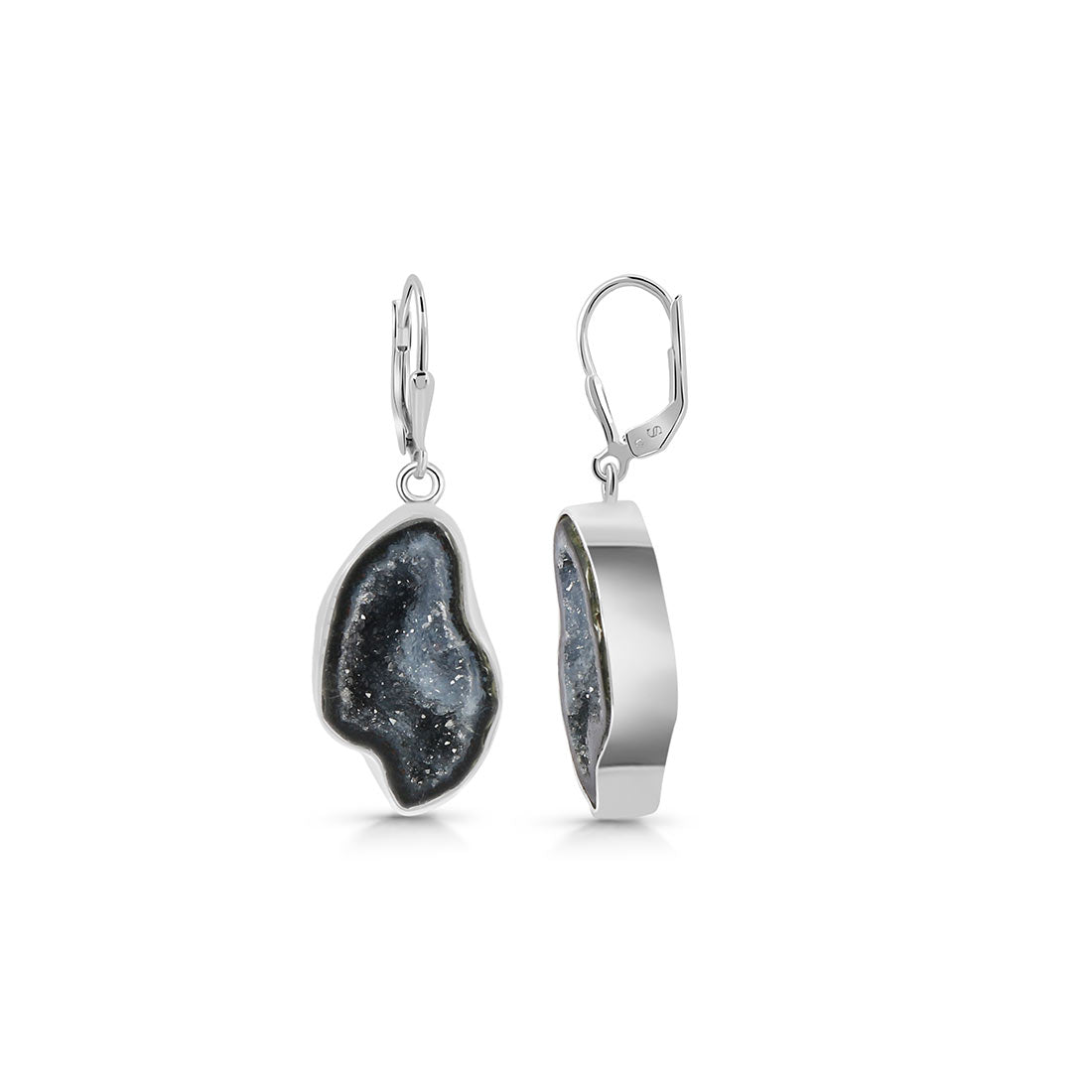 Premium Coconut Geode Statement Earrings - Sagacia Jewelry (CCG-E-11)