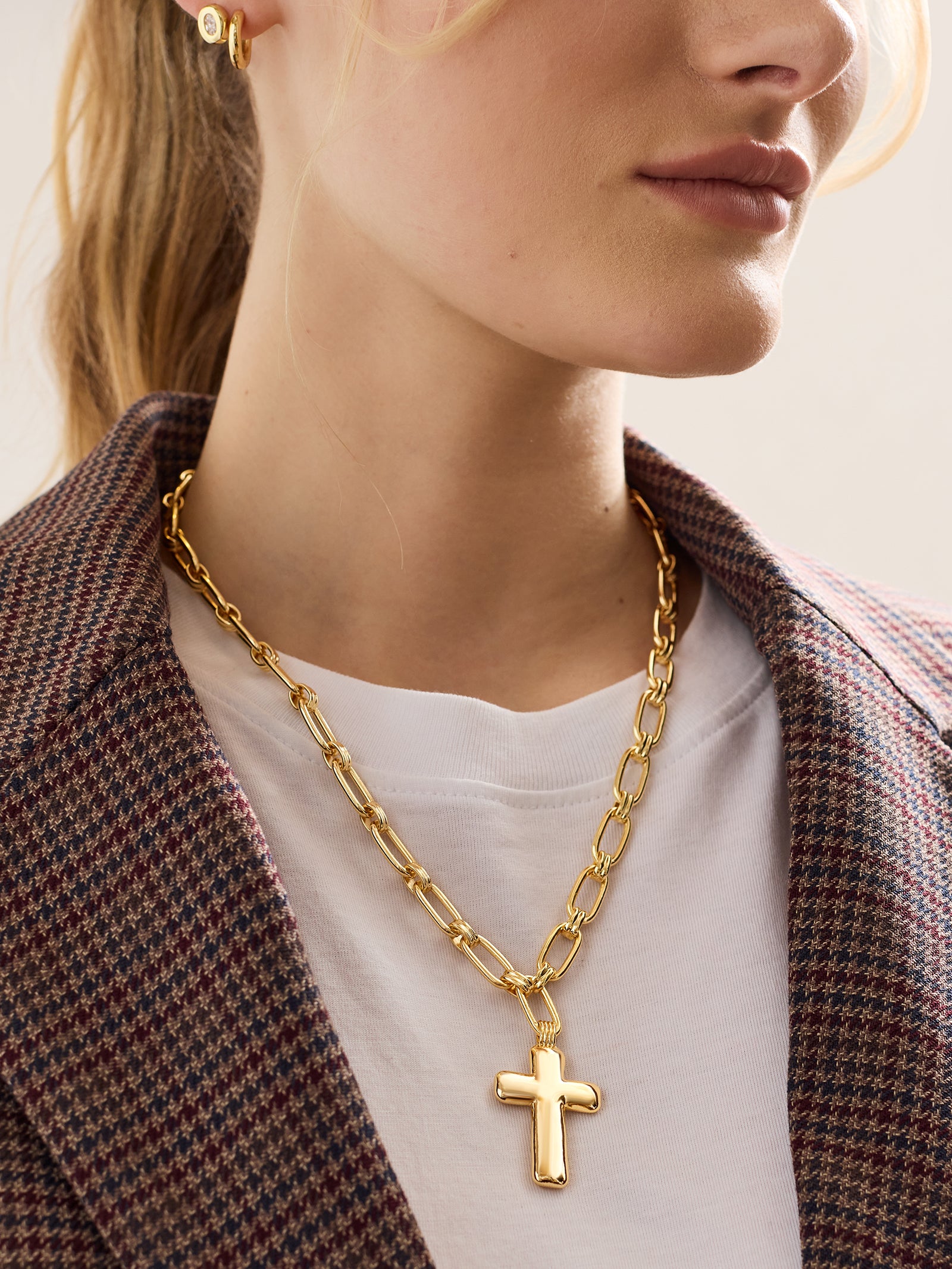 Premium Statement Cross Necklace - Ultimate Bubble Cross Design