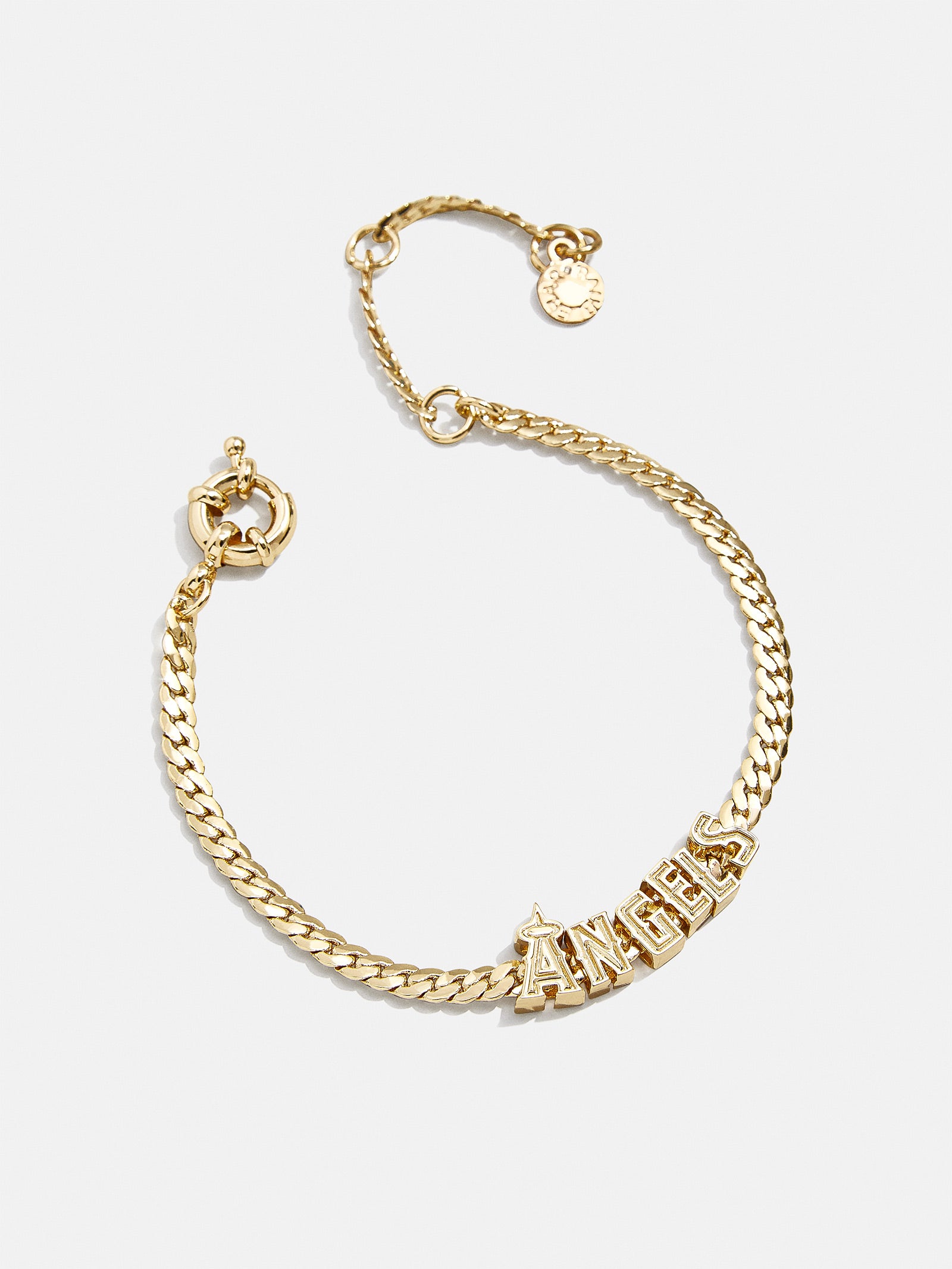 Premium MLB Gold Curb Chain Bracelet - Los Angeles Angels Edition