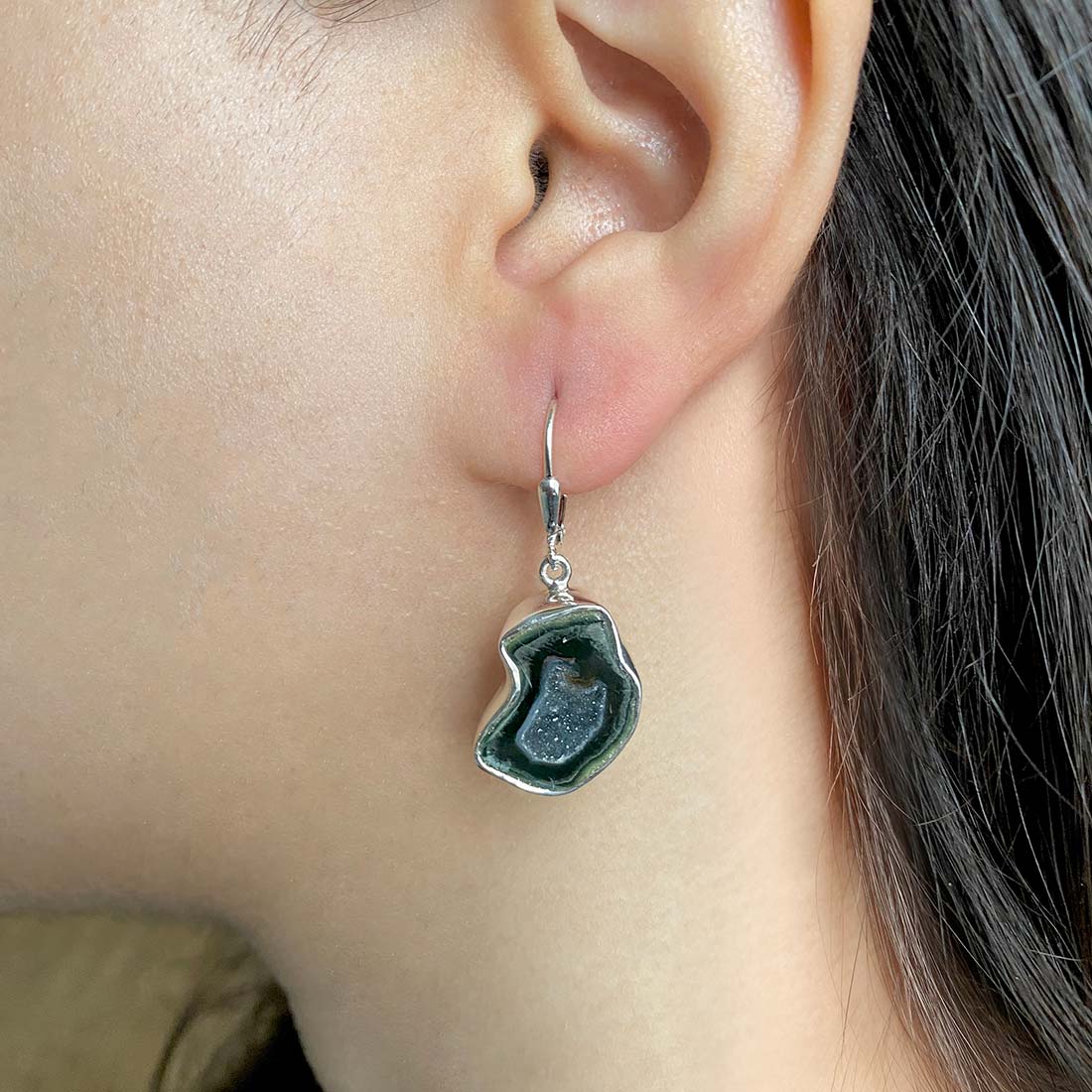 Premium Coconut Geode Statement Earrings - Sagacia Jewelry