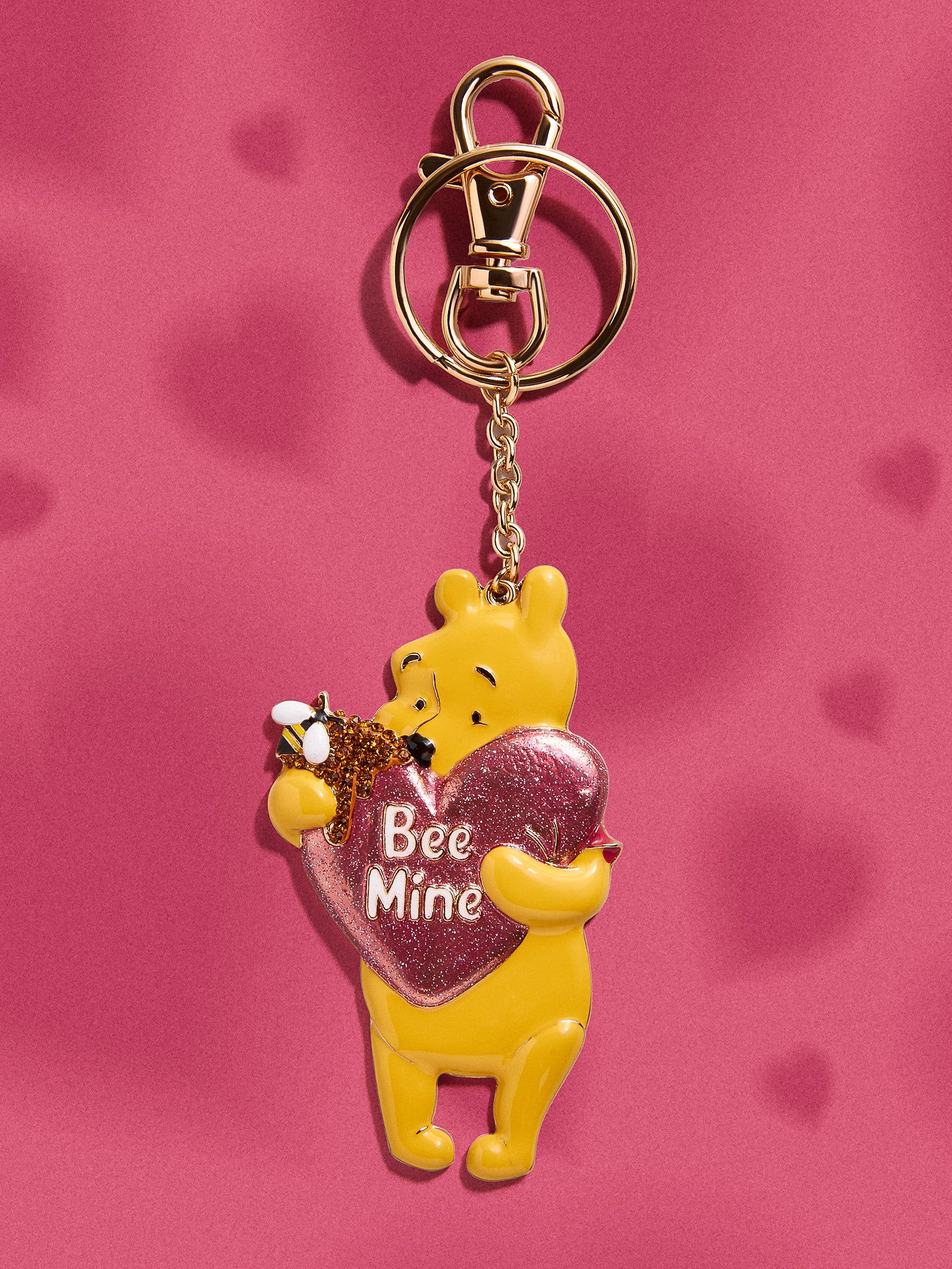 Disney Premium Winnie The Pooh 'Bee Mine' 2D Bag Charm - Ultimate Valentine's Accessory