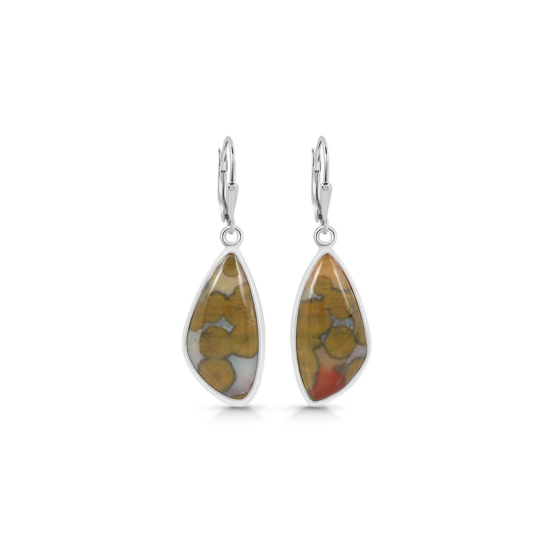 Premium Ocean Jasper Statement Earrings - Ultimate Elegance (OCJ-E-16)