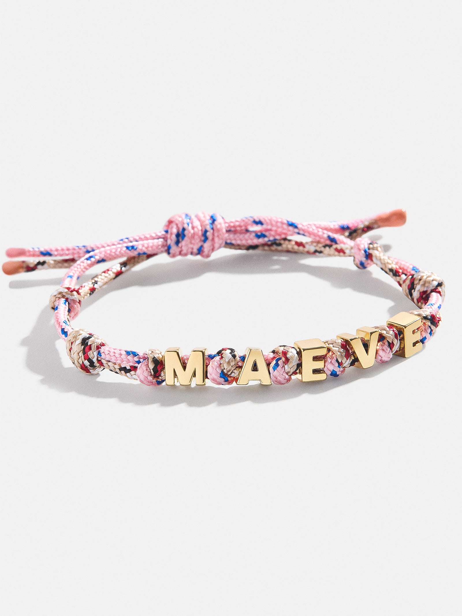 Premium Custom Paracord Nameplate Bracelet - Personalized Style in Pink & Blue