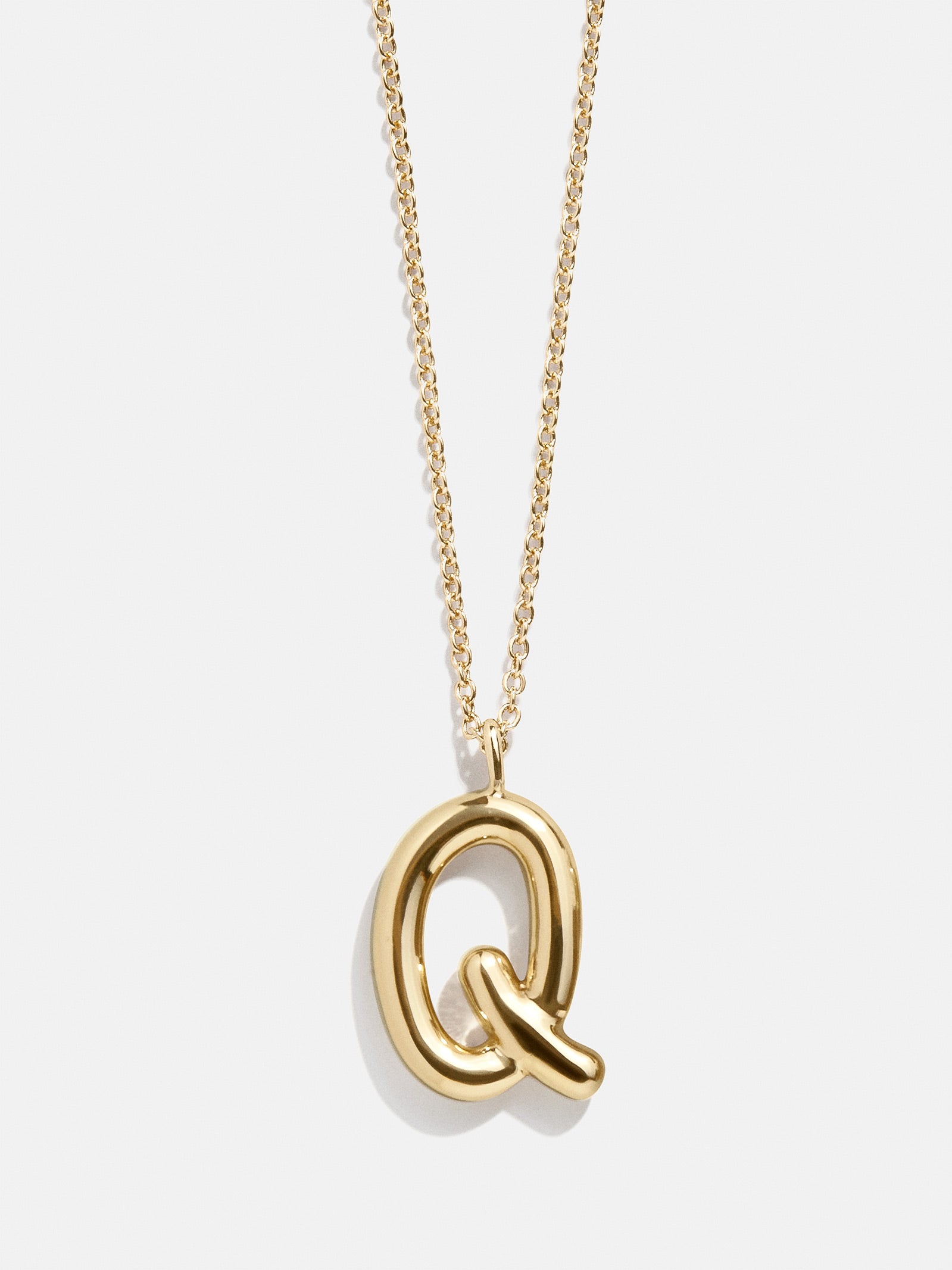 Premium 3D Bubble Script Initial Necklace - Modern Personalized Jewelry