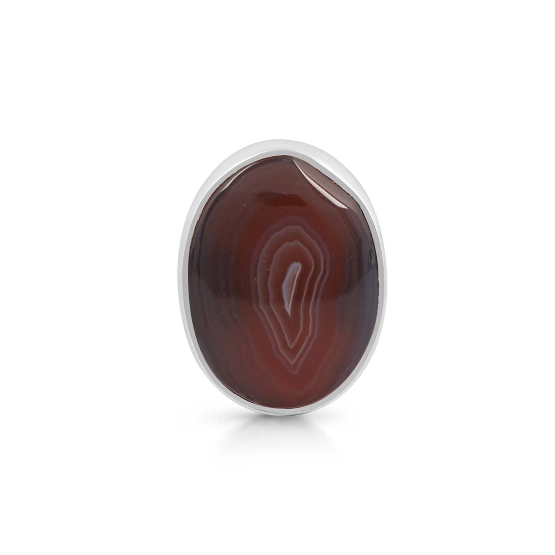 Premium Botswana Agate Adjustable Ring - Elegant Healing Jewelry