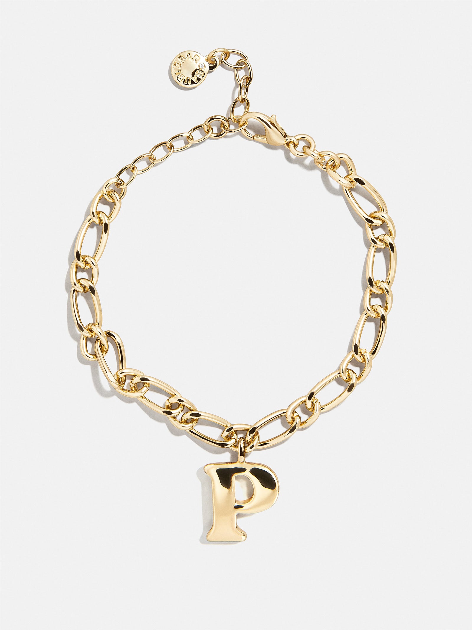 Premium Chunky Initial Charm Bracelet - Gold