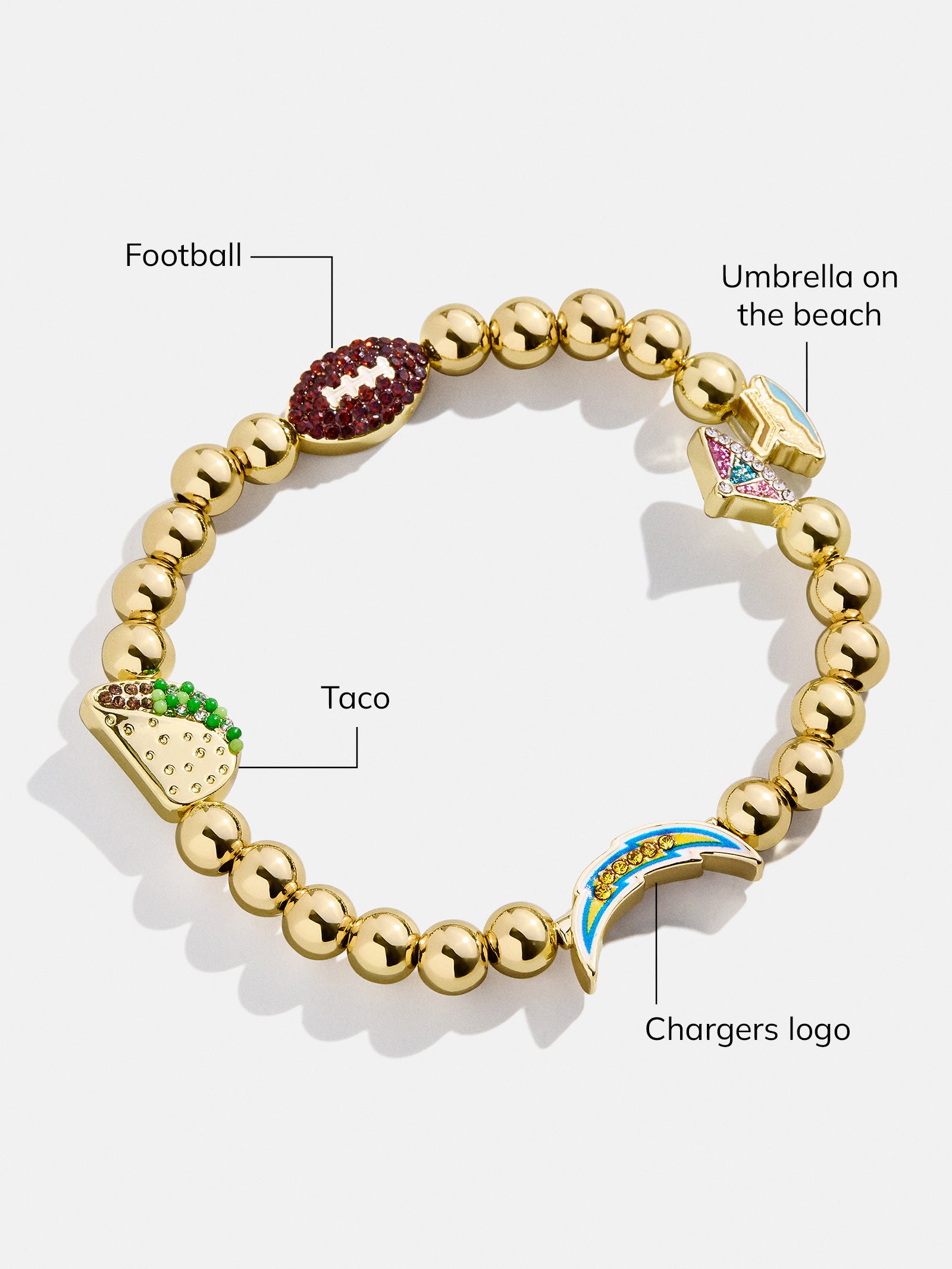 Premium Los Angeles Chargers NFL Charm Bracelet - Ultimate Fan Accessory