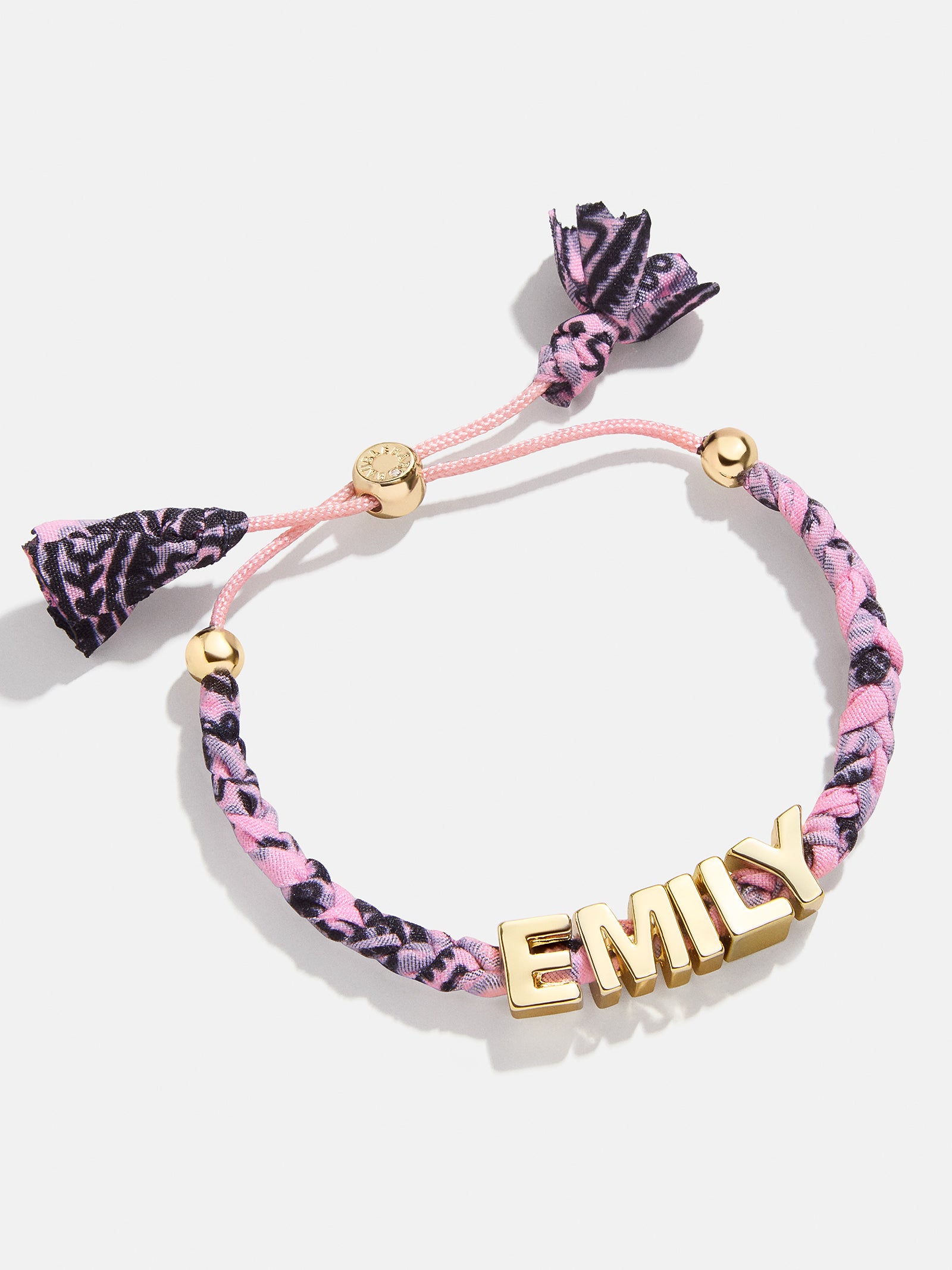 Premium Custom Bandana Nameplate Bracelet - Blush | Boho Summer Style