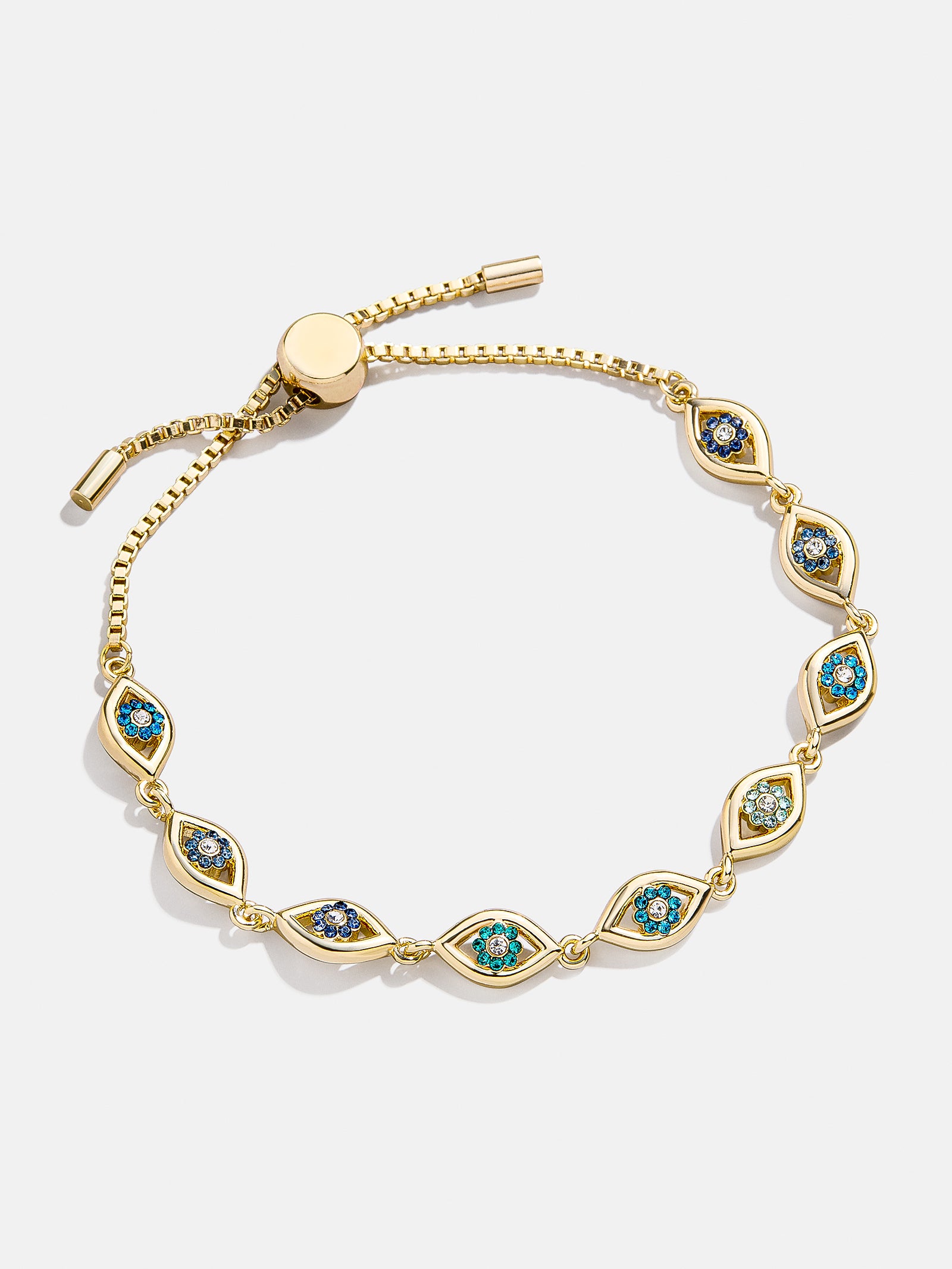 Premium Aisha Evil Eye Protection Bracelet - Gold/Pavé