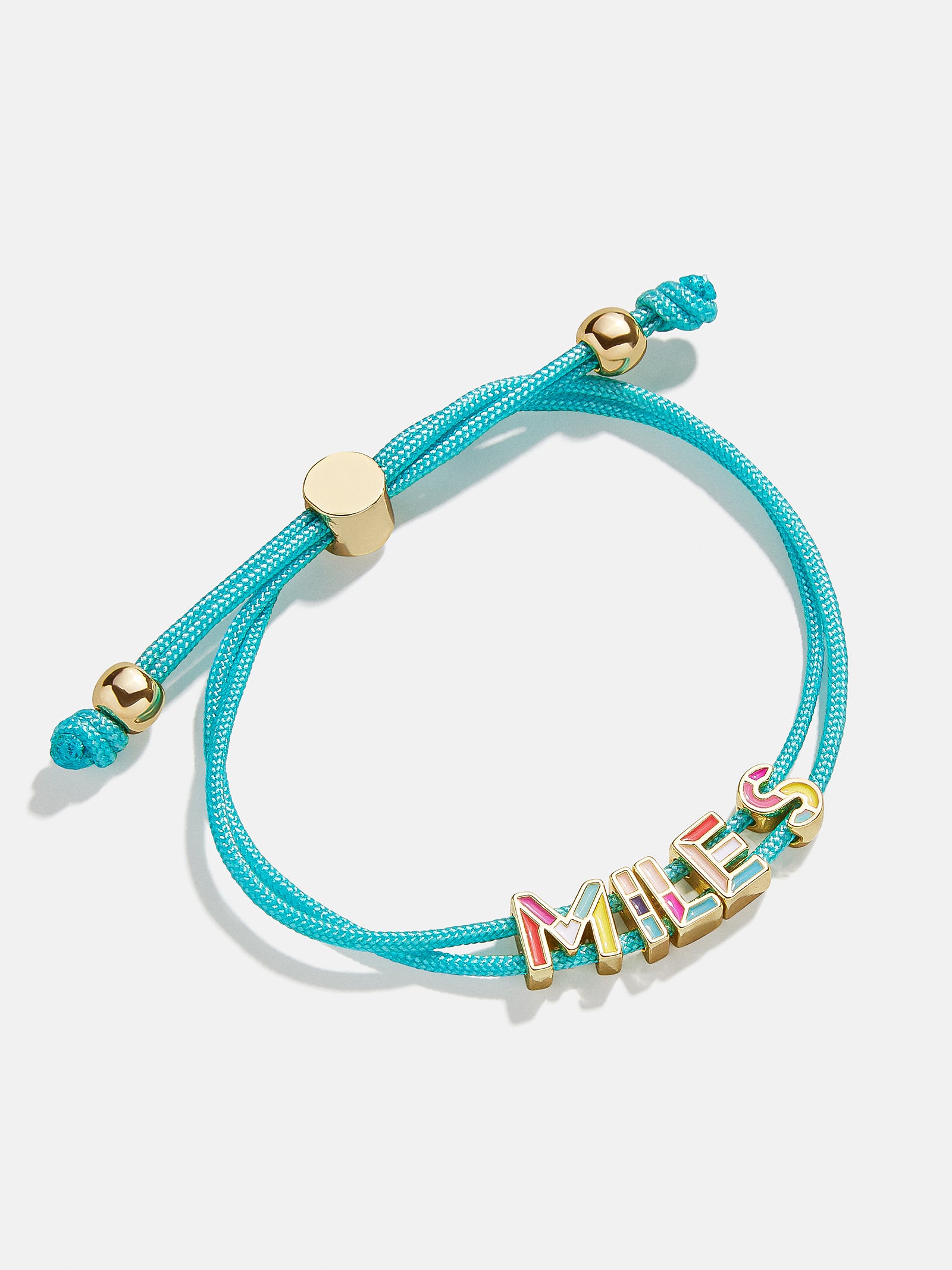 Premium Kids' Customizable Aqua Cord Bracelet - Personalized Style for Little Fashionistas