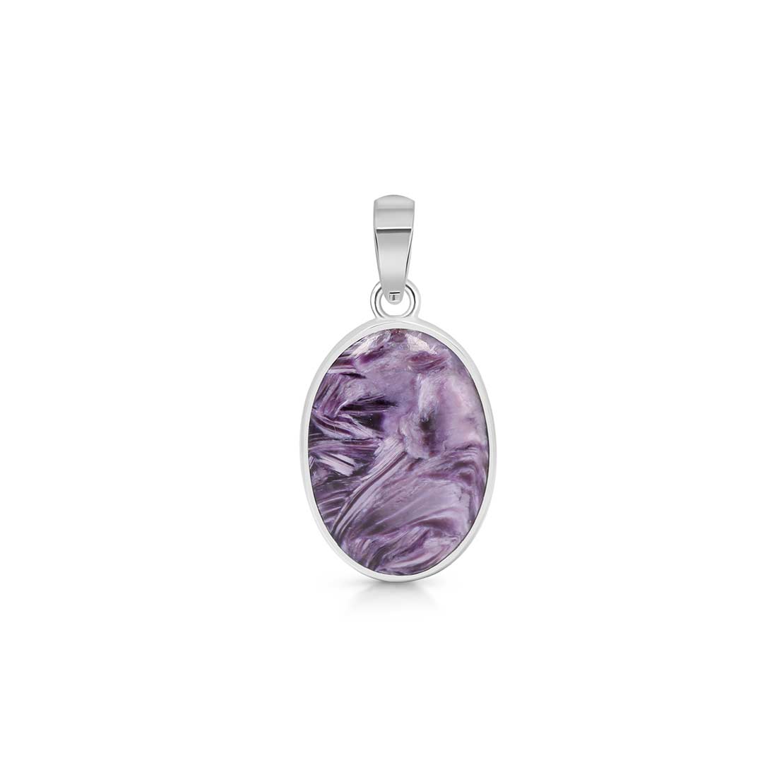 Premium Charoite Pendant - Elegant Purple Statement Jewelry (CHR-P-38)