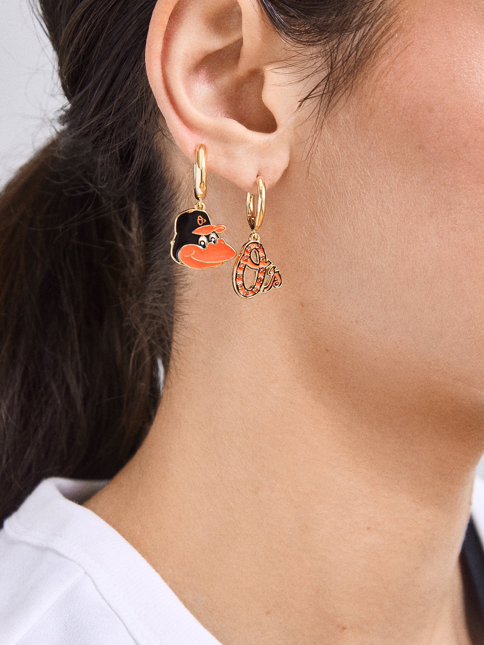 Premium MLB Earring Set - Baltimore Orioles Official Collection