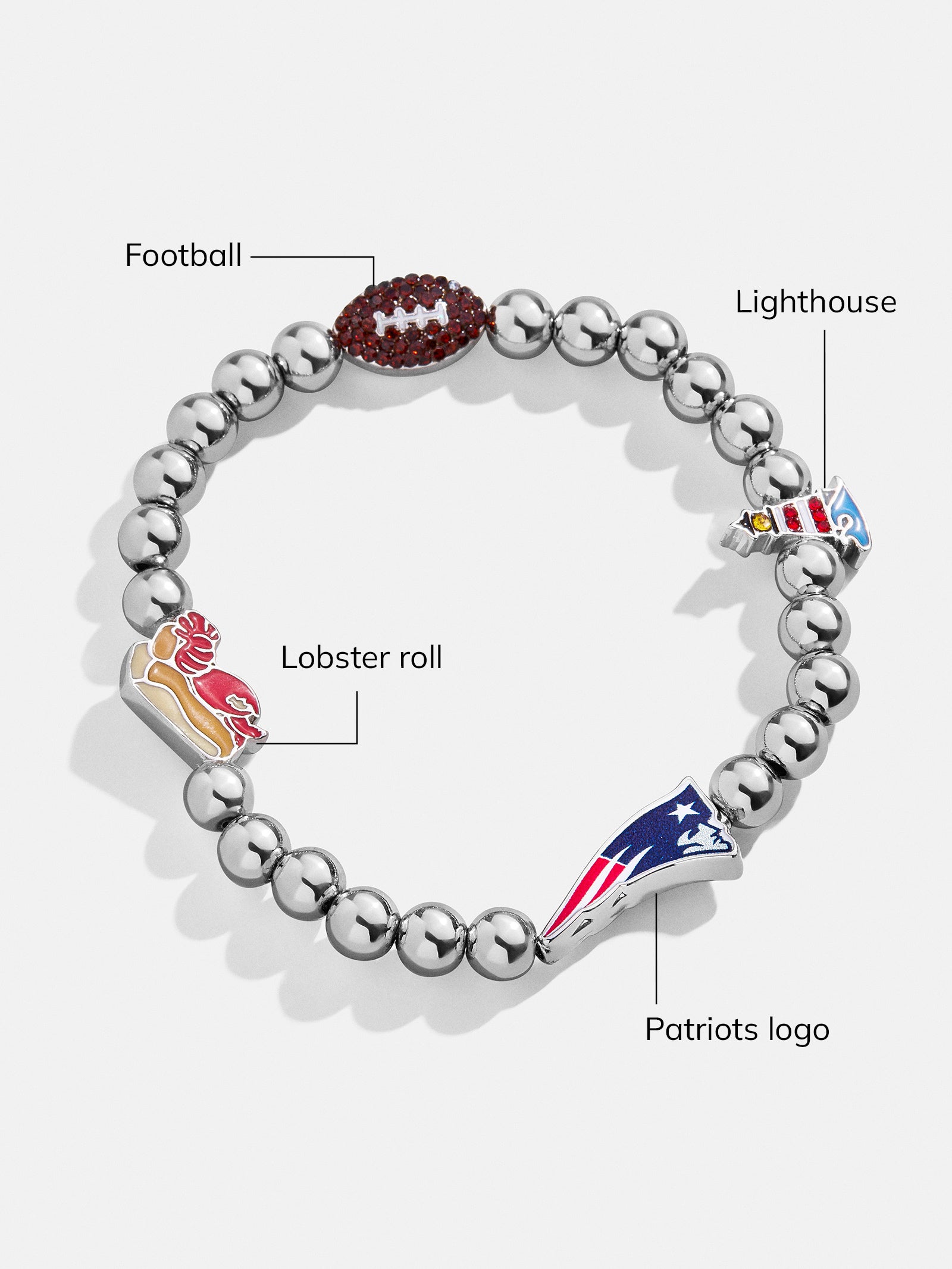 Premium New England Patriots NFL Charm Bracelet - Ultimate Fan Accessory