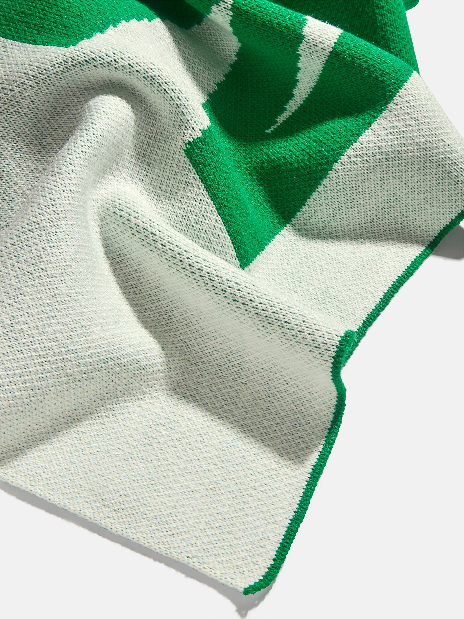 Premium Custom Knit Blanket - Green/White | Personalized Design