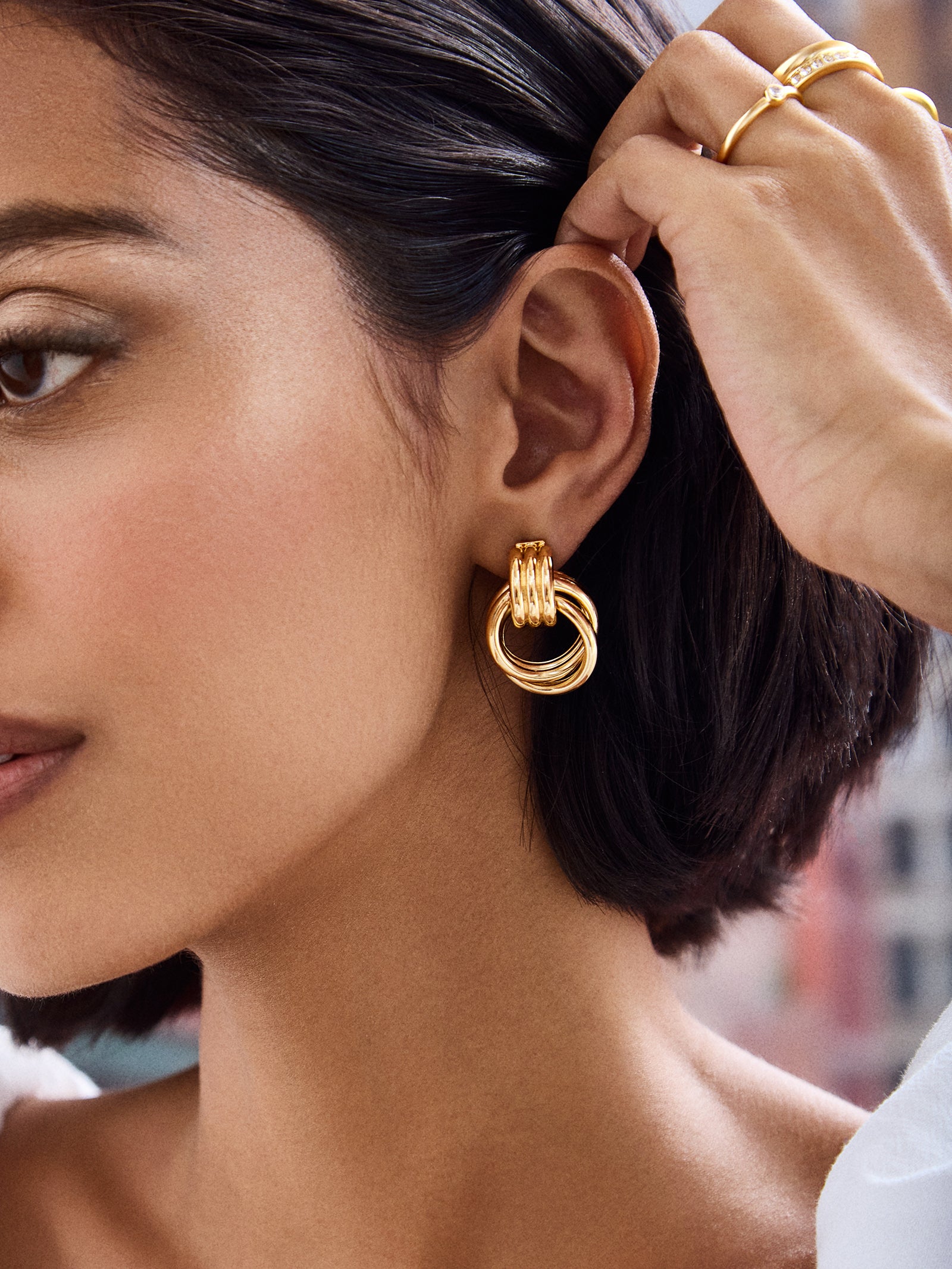 Premium Shiloh Gold Hoop Earrings