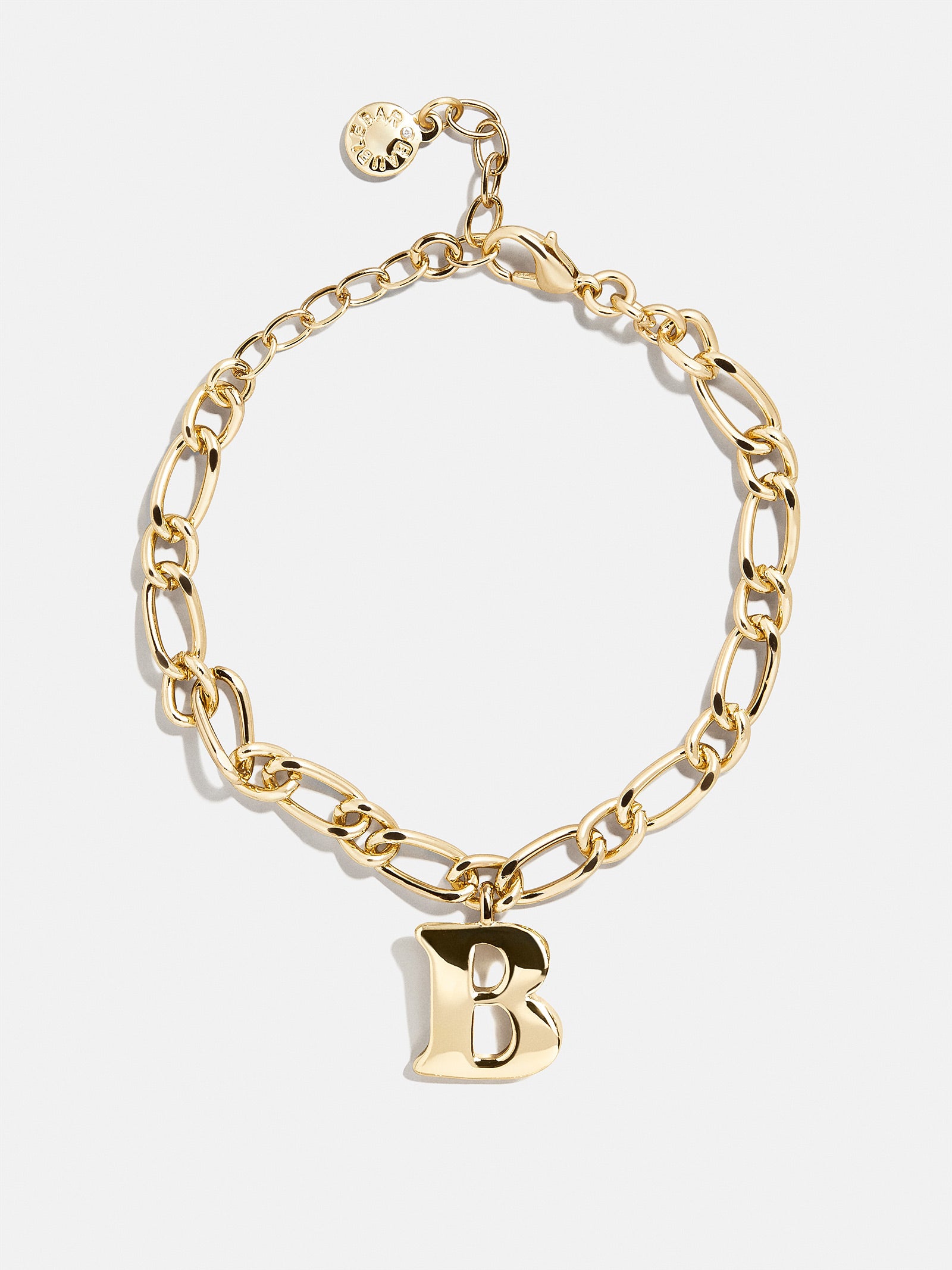 Premium Chunky Initial Charm Bracelet - Gold